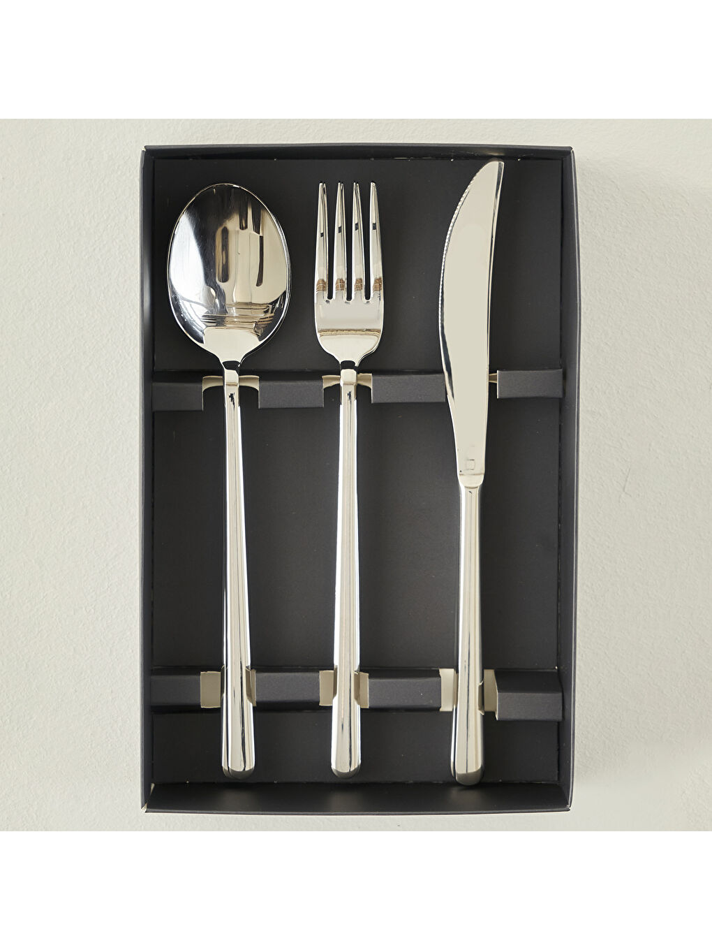 Gri Milano 18 Parça Yemek Çatal Kaşık Bıçak Seti Silver-2