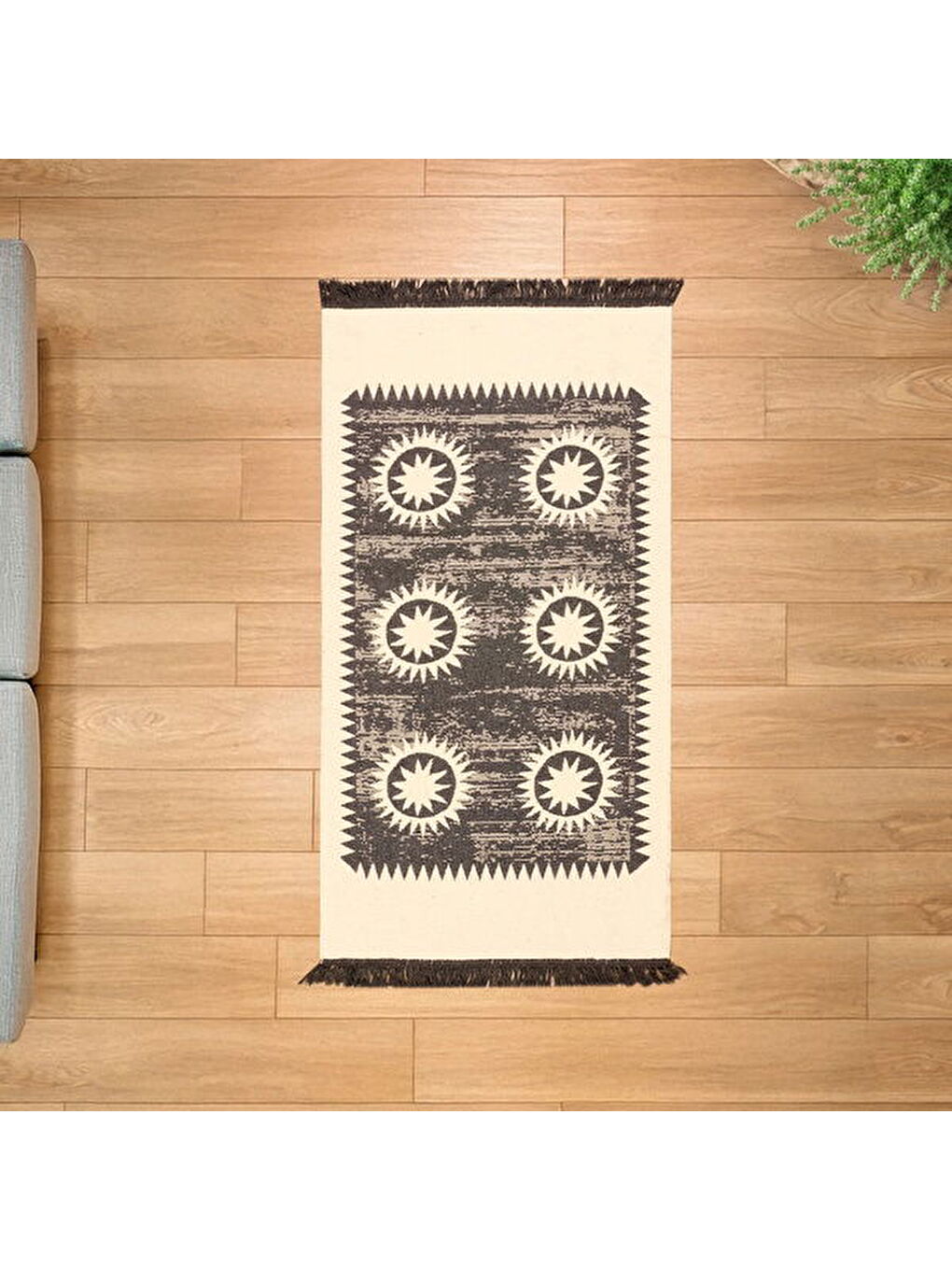 Evidea Ekru Soft Borgar Çift Taraflı Kilim - Krem - 80x150 cm