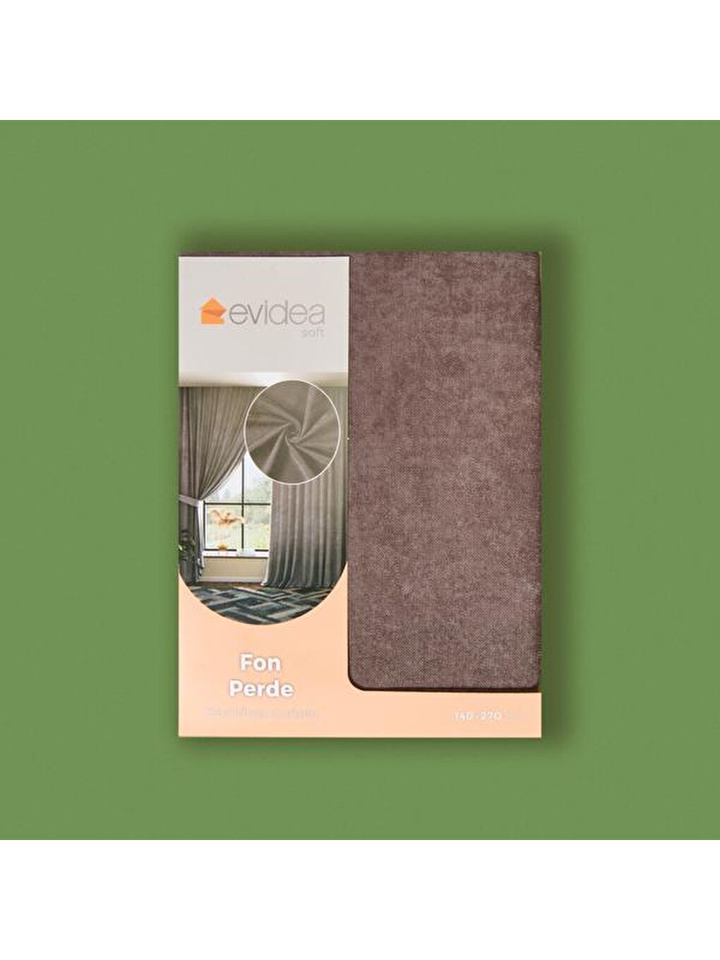Evidea Soft Devon Fon Perde - Antrasit - 140x270 cm - 1