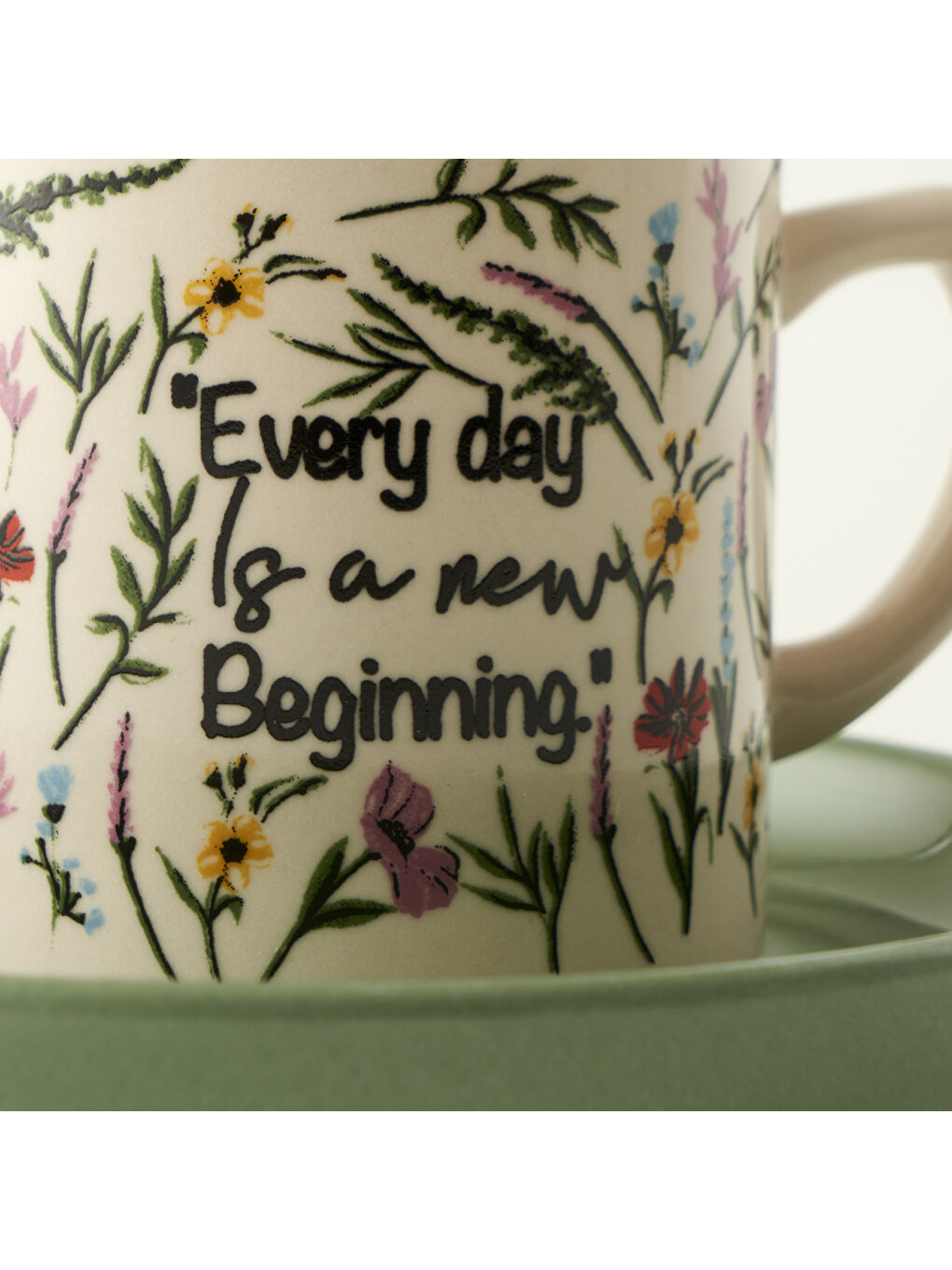 Karışık Flores Seramik 2'li Kahve Fincanı Seti (105 cc)-5