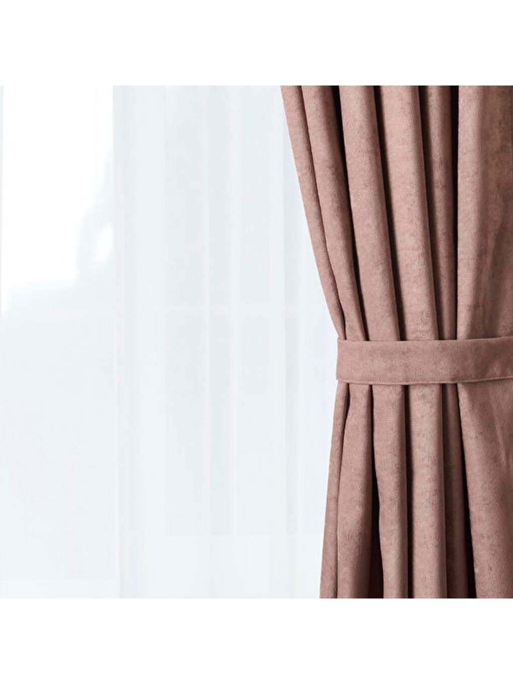 Evidea Soft Devon Fon Perde - Kahverengi - 140x270 cm - 3
