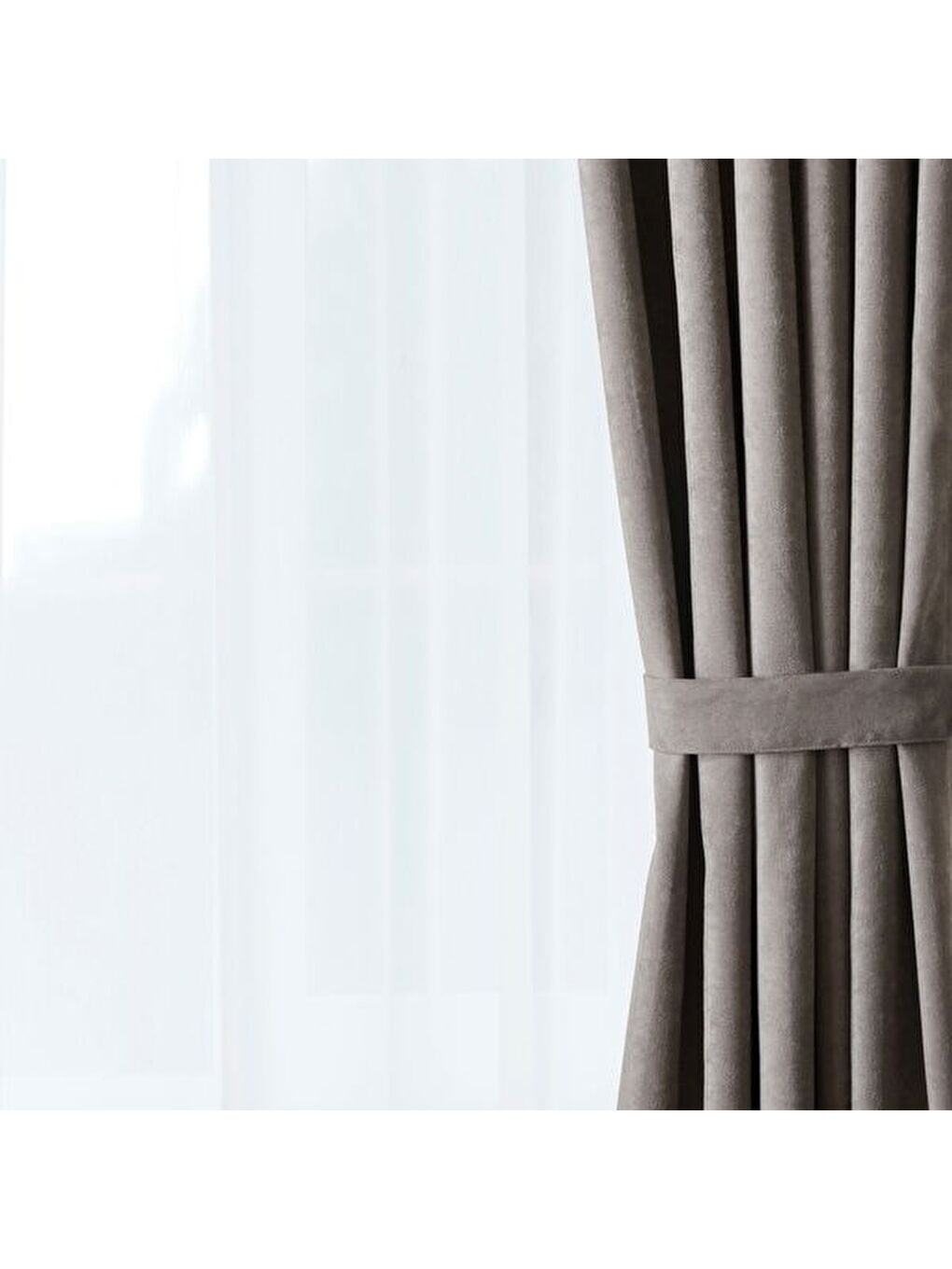 Evidea Soft Devon Fon Perde - Gri - 140x270 cm - 3