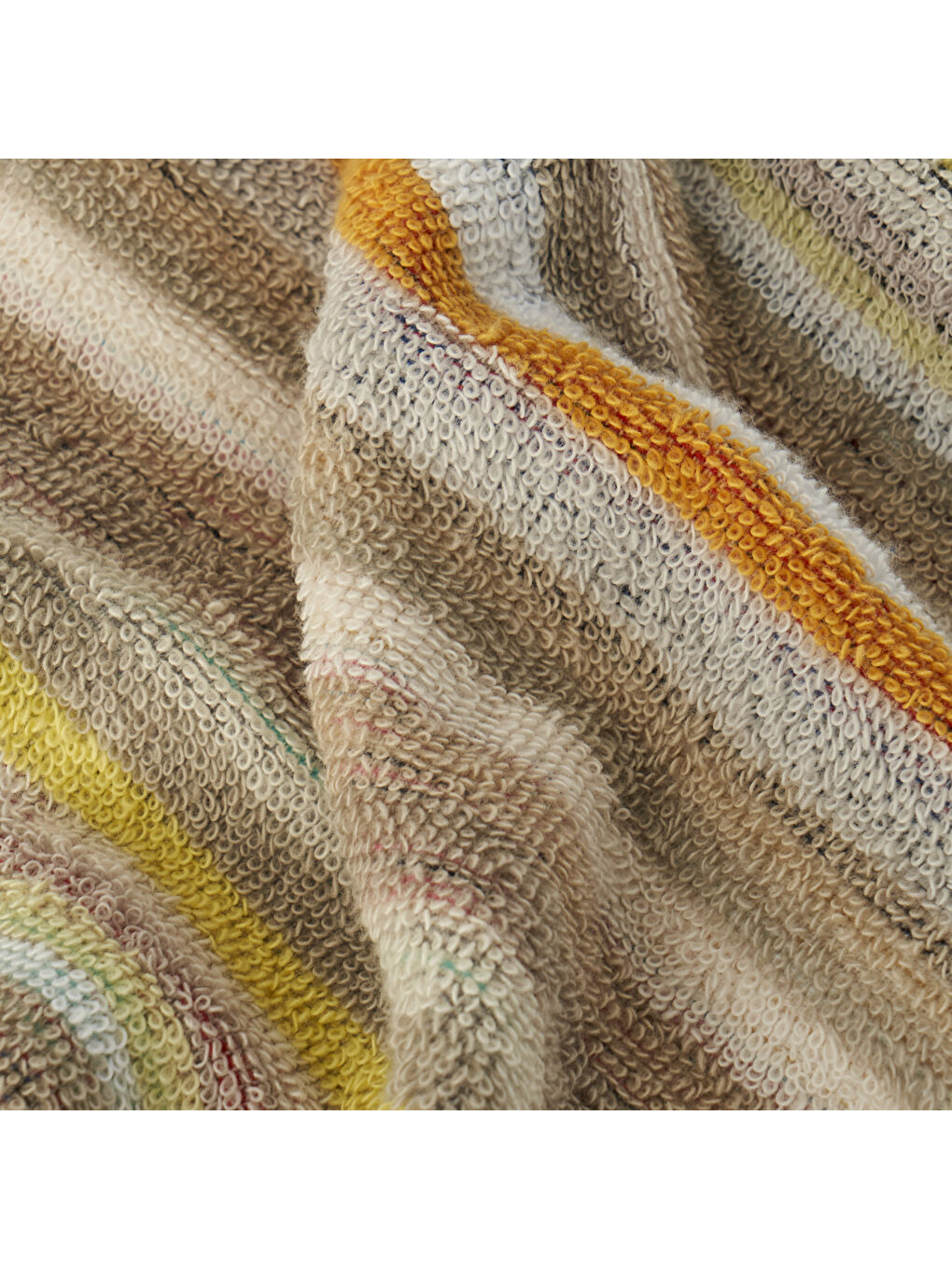 %100 Pamuk Corrine İplik Boyalı Yüz Havlusu Bej (50x90 cm)-1