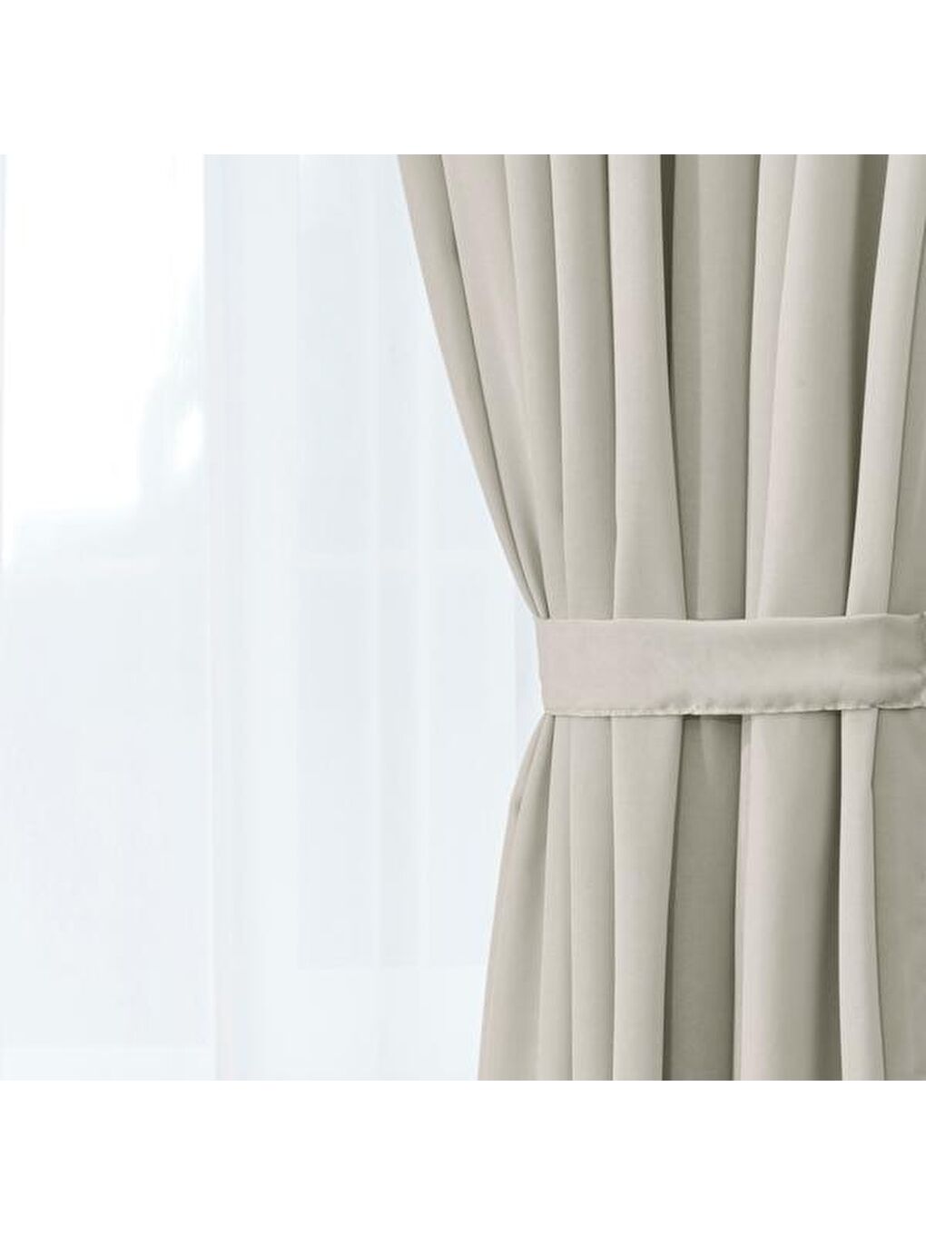 Evidea Bej Soft Mori Fon Perde - Taş - 300x270 cm