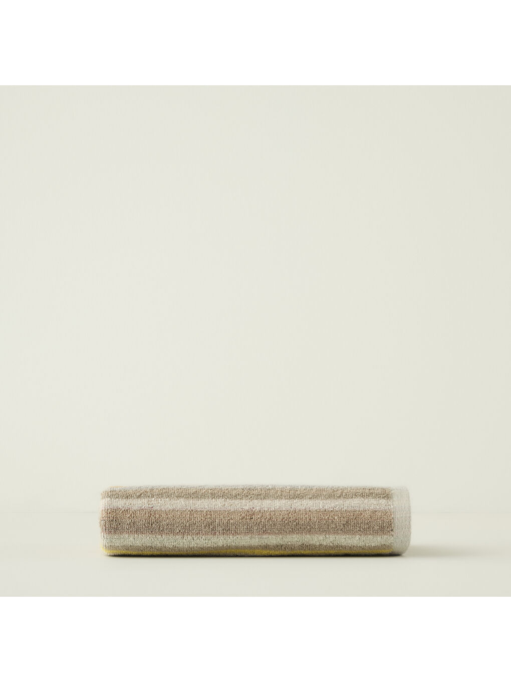 %100 Pamuk Corrine İplik Boyalı Yüz Havlusu Bej (50x90 cm)-2