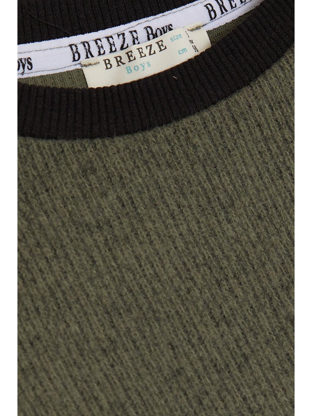 Erkek Çocuk Sweatshirt Basic Haki Yeşil (2-5 Yaş)-2