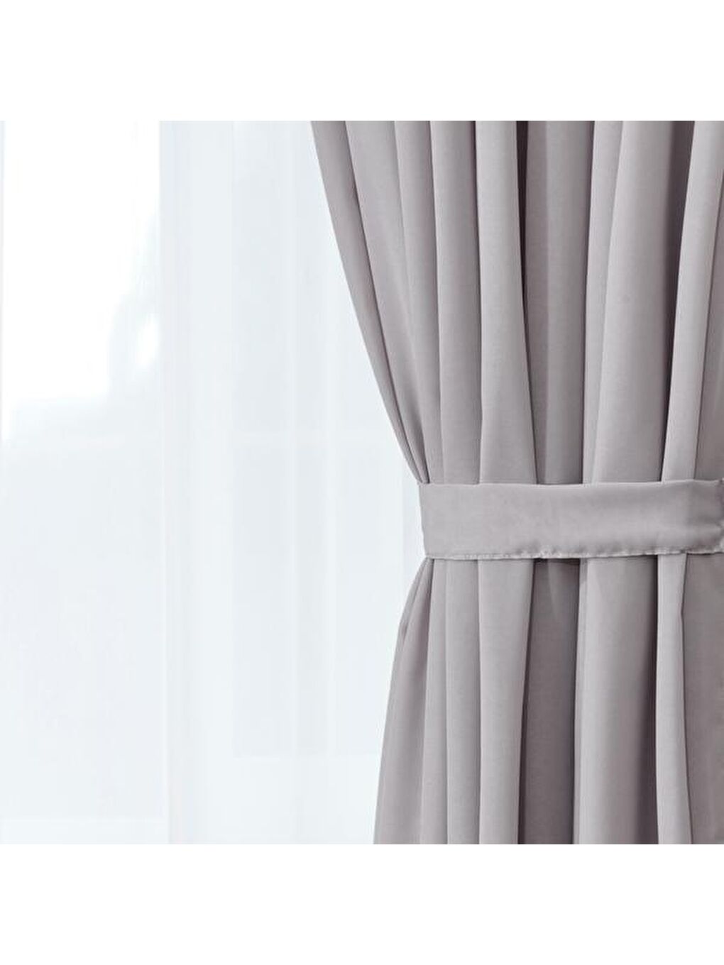 Evidea Soft Mori Fon Perde - Gri - 300x270 cm