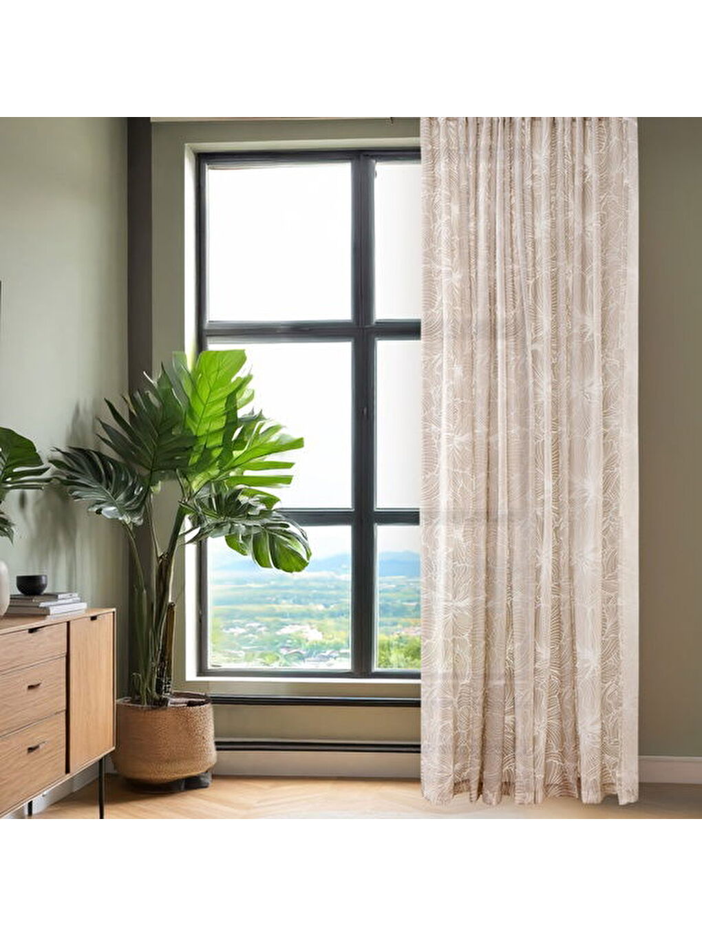 Evidea Soft Awya Tül Perde - Gri - 300x270 cm