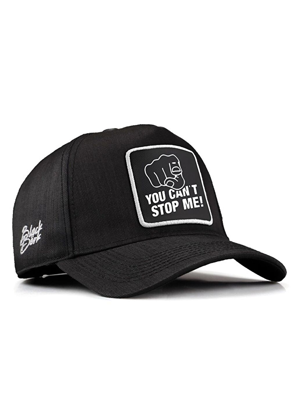 BlackBörk Gri V1 Baseball You Can't Stop Me - 1sb Kod Logolu Unisex Siyah Cordura Kumaş Şapka (CAP)