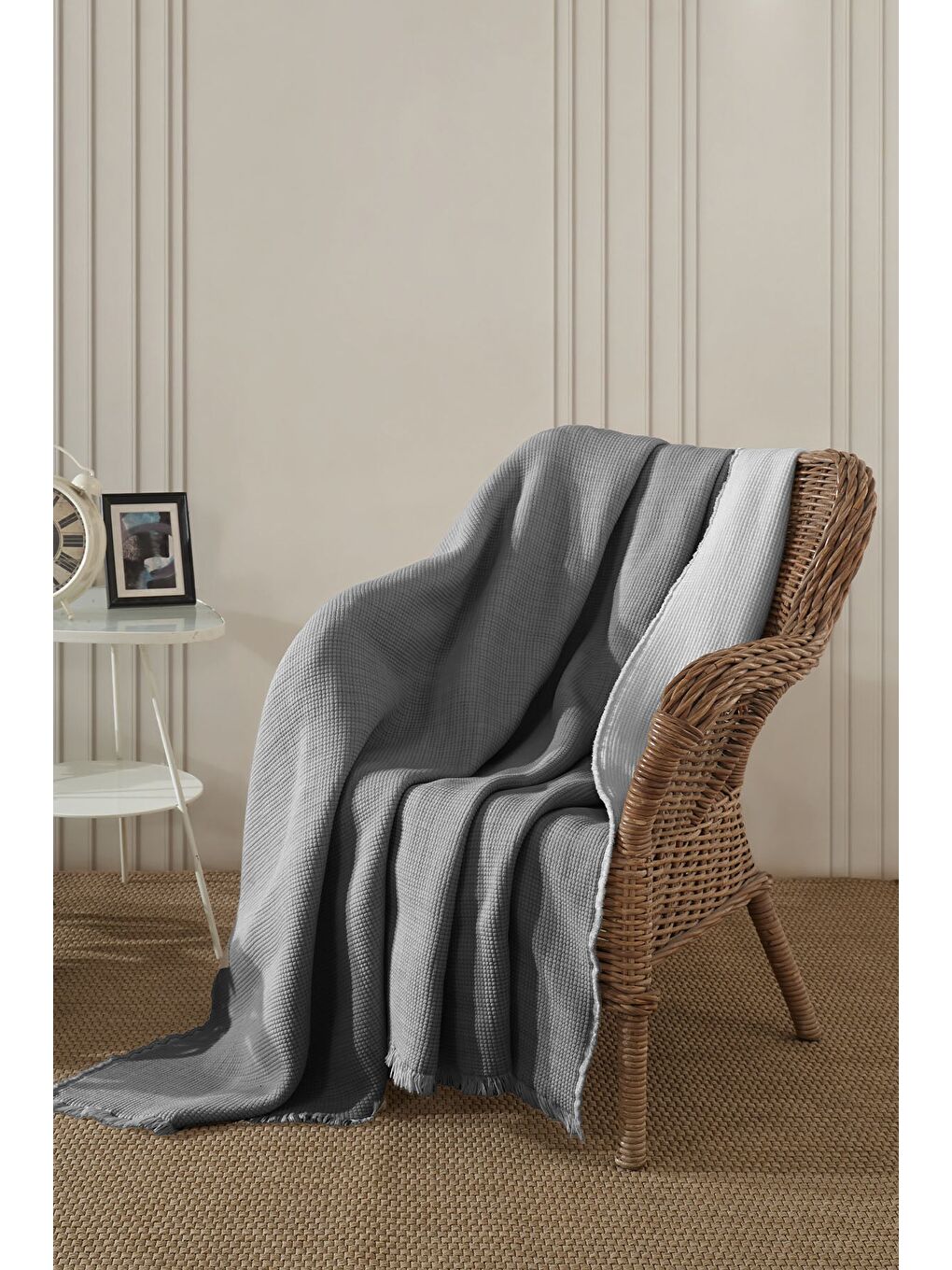 Rubby Müslin Pike Tek Kişilik (160x220 cm) Antrasit-2