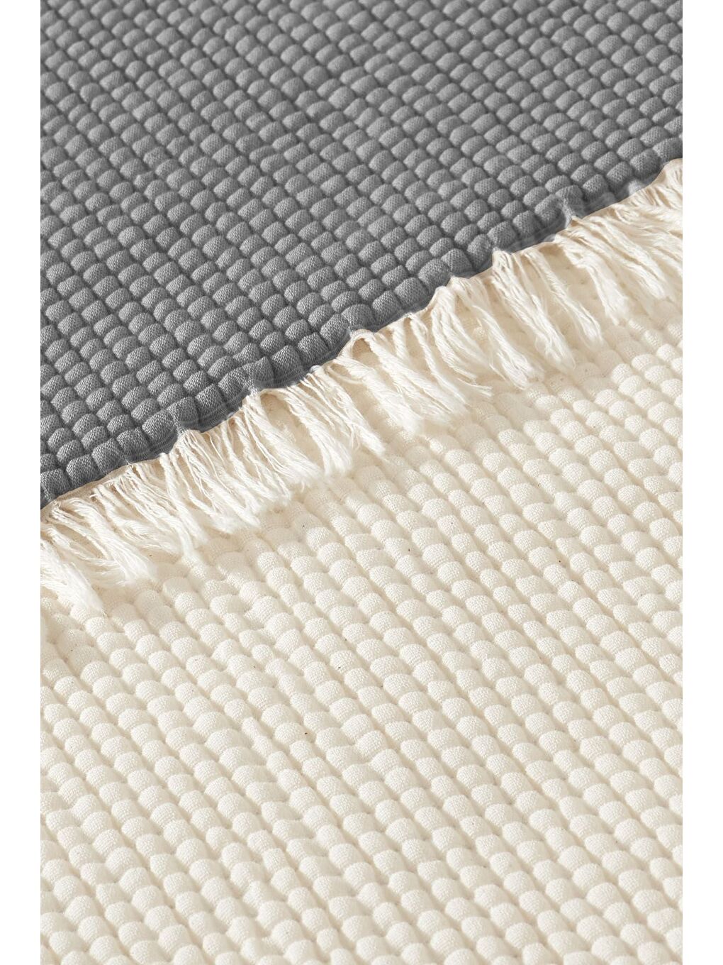 Rubby Müslin Pike Çift Kişilik (210x230 cm) Antrasit-3