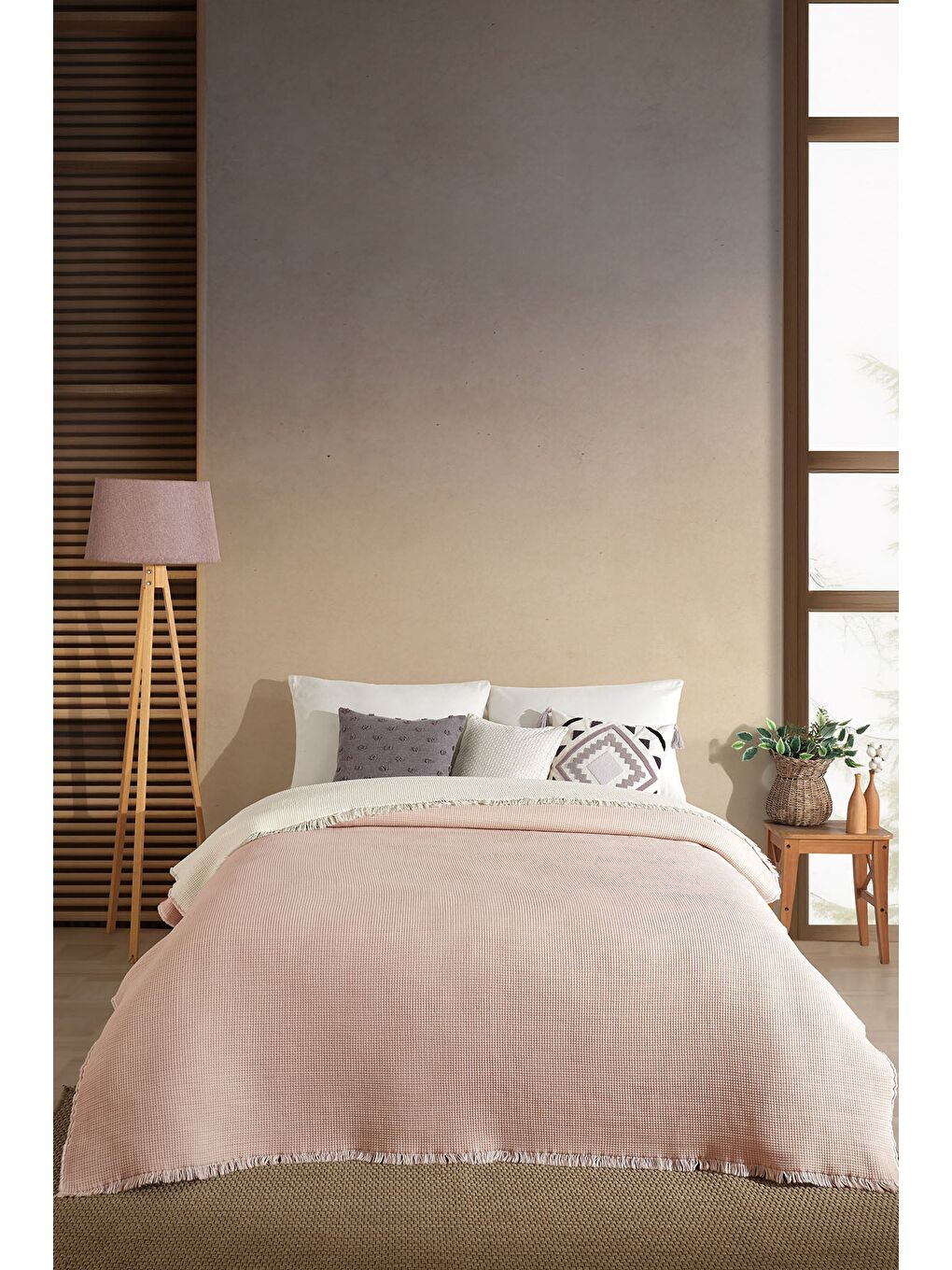 Rubby Müslin Pike Tek Kişilik (160x220 cm) Pembe