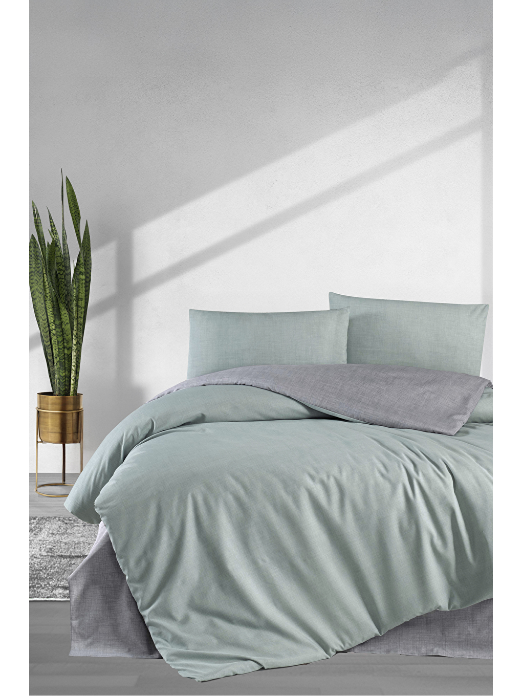 Simple Nevresim Takımı Çift Kişilik (200x220 cm) Yeşil