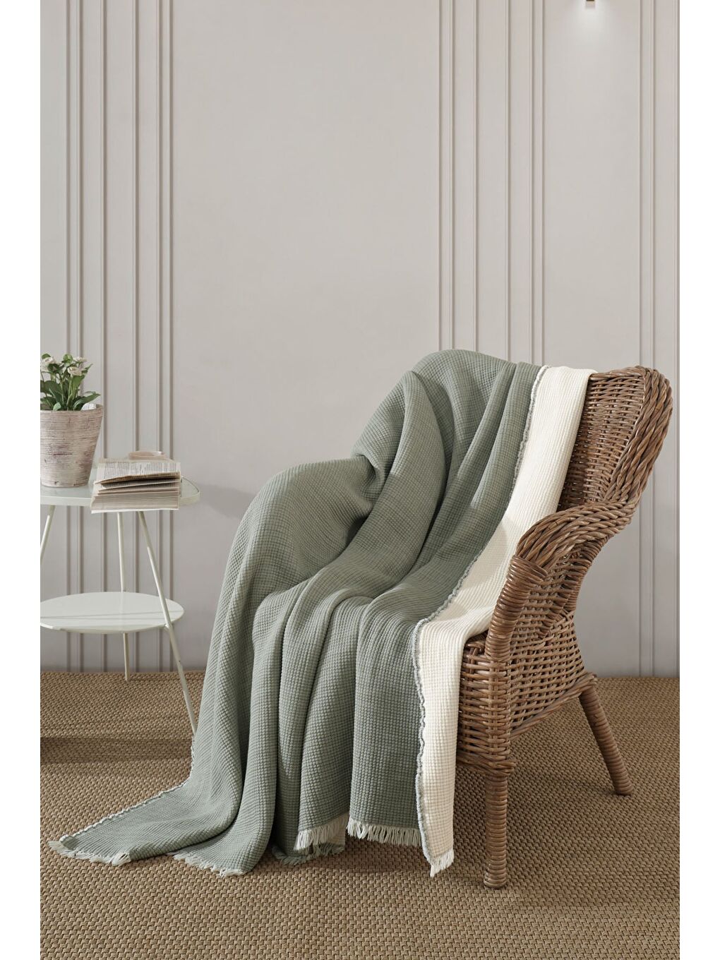 Rubby Müslin Pike Tek Kişilik (160x220 cm) Yeşil-2