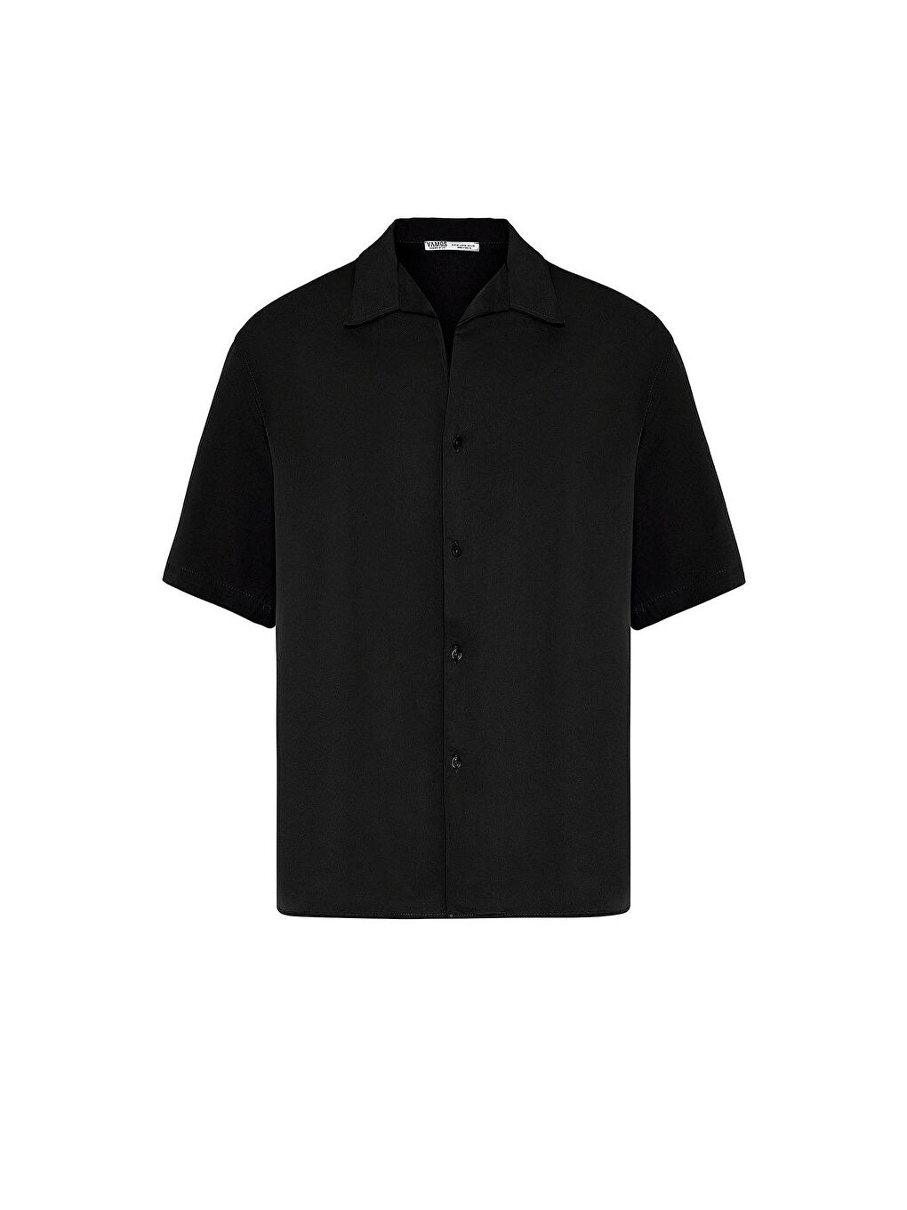 Oversize Lyocell Kumaş Gömlek Siyah-1