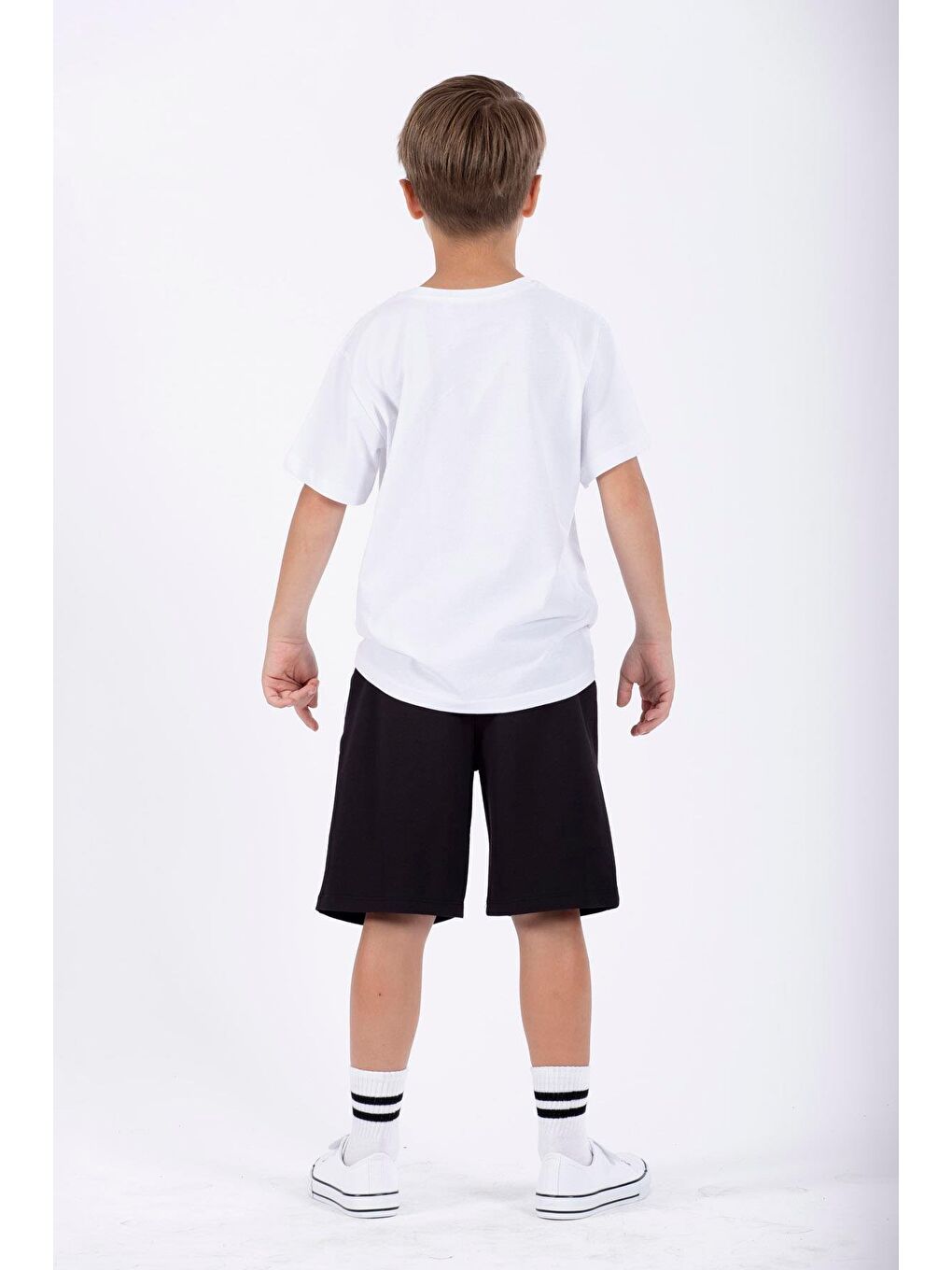 Sports Baskılı Siyah Renk Erkek Çocuk Kapri-3