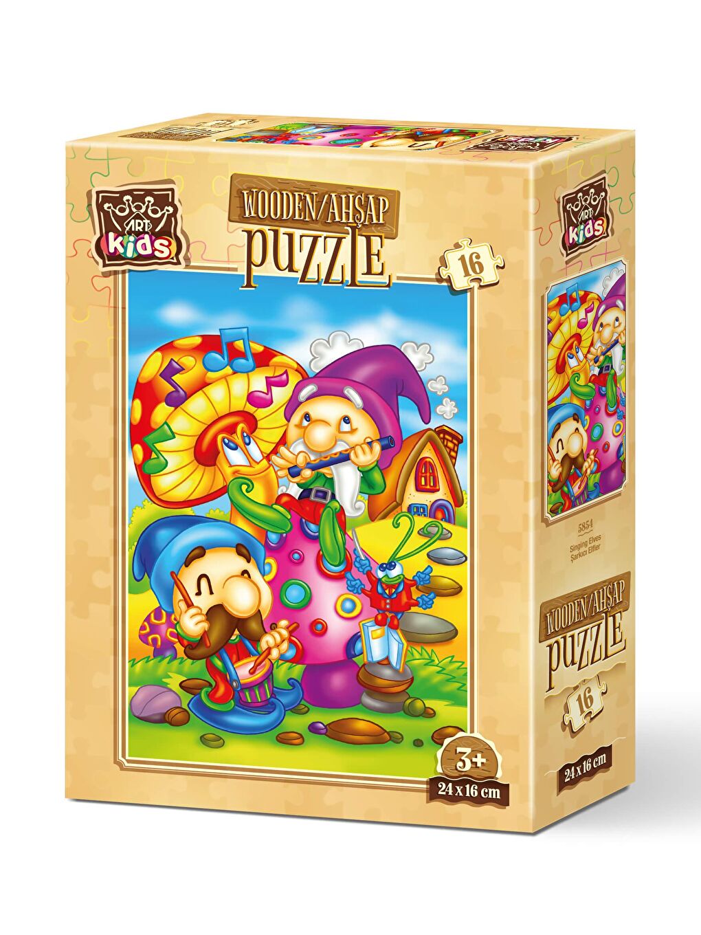 Art Puzzle Karışık 16 Parça Ahşap Puzzle Şarkıcı Elfler - 1