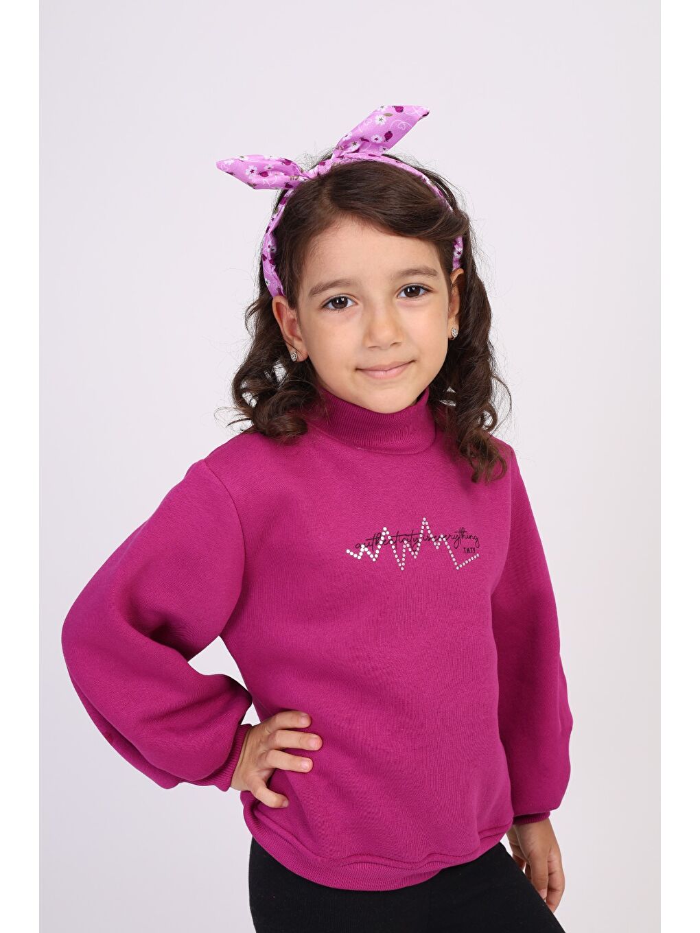 Toontoykids Mürdüm Kız Çocuk Baskılı Sweatshirt