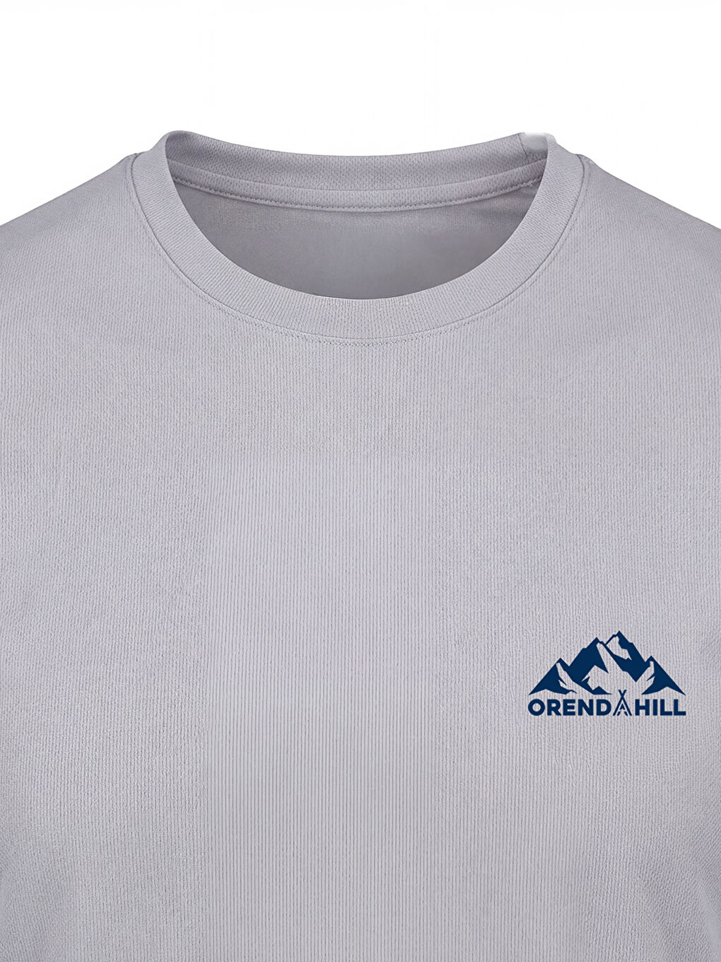 Gri ORENDAHILL Erkek Spor Tişört Hızlı Kuruyan Esnek Regular Fit Basic Gym Activewear-3