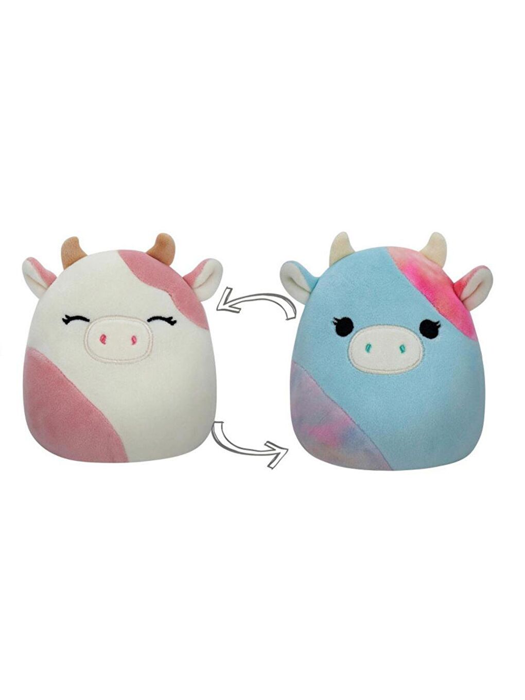 Squishmallows Karışık Pembe İnek Caedyn / Gökkuşağı İnek Caedia 13cm - 1