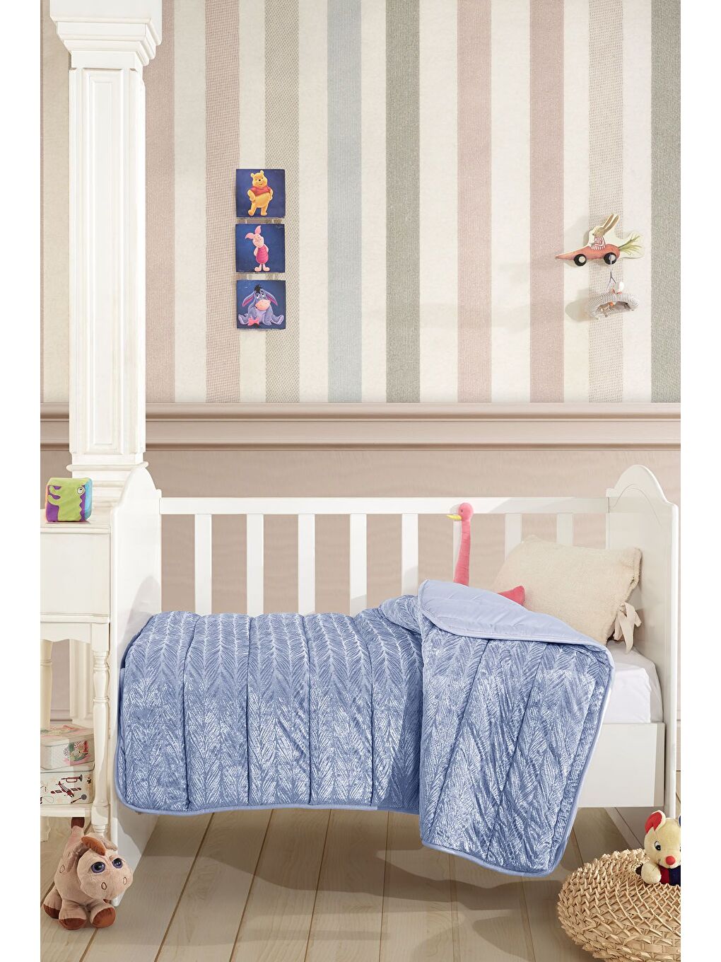Velvet Bebek Yorgan (150x100 cm) Mavi