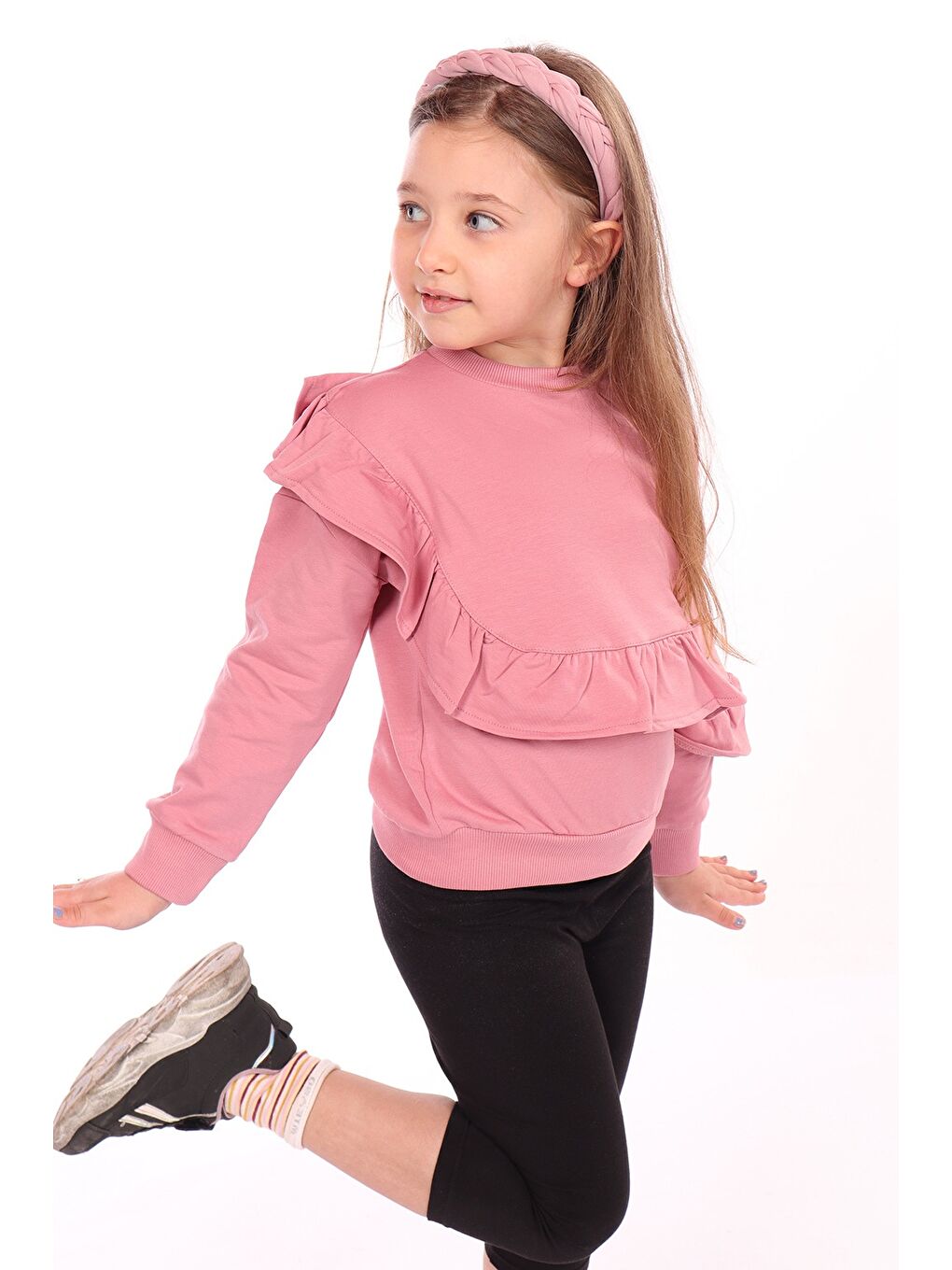 Pembe Kız Çocuk Sweatshirt
