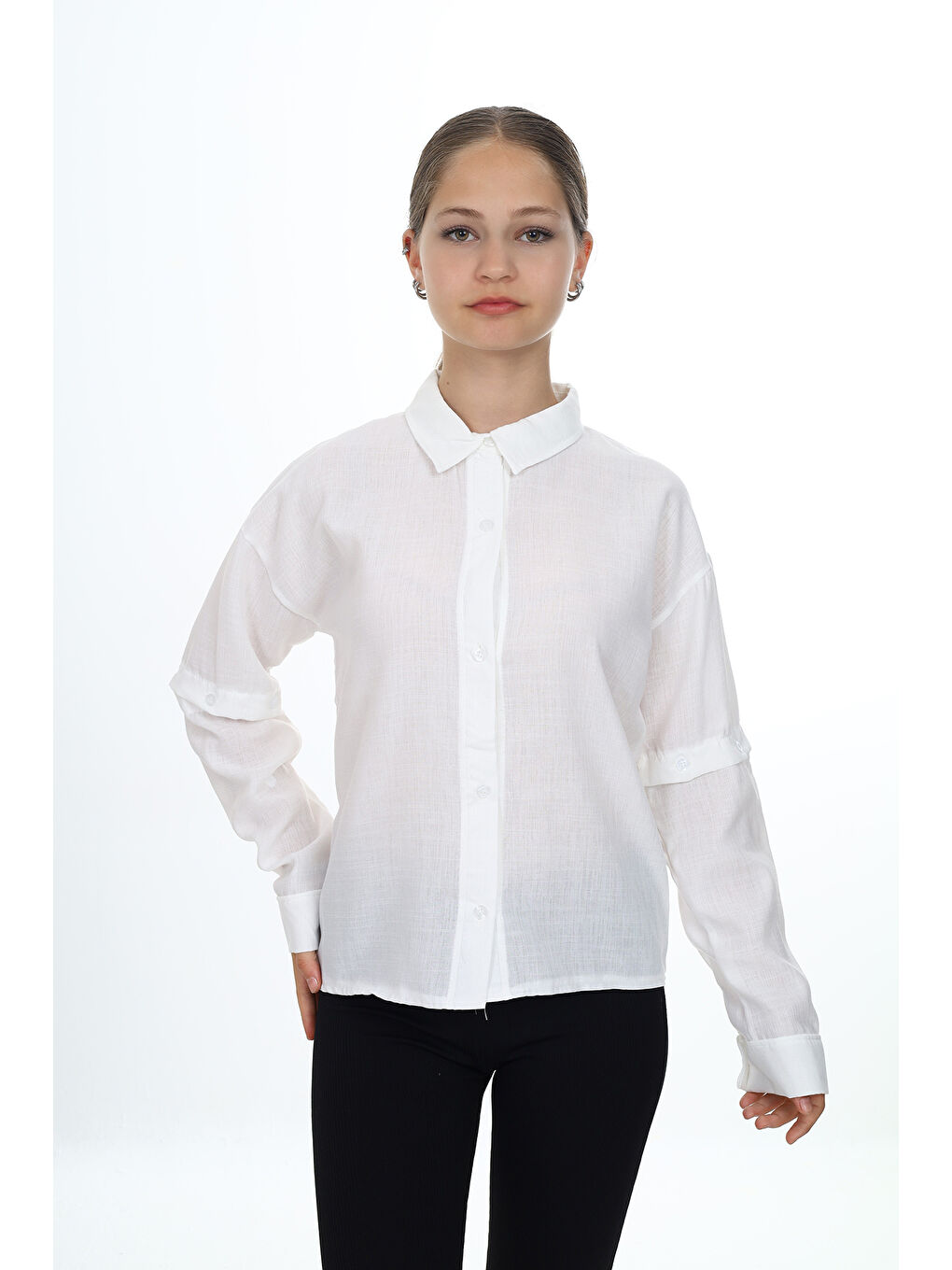 Beyaz Kız Çocuk Gömlek