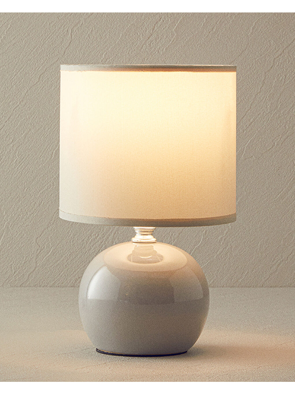 Pansy Porselen Abajur Gri