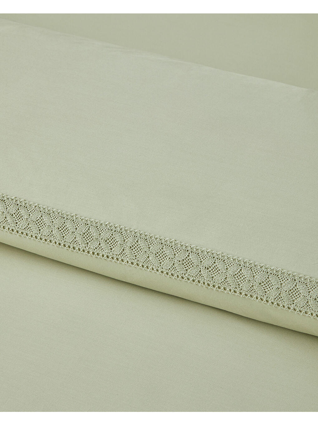 Lace Elegance Kopanakili Perkal King Size Nevresim Takımı 240x220 cm Yeşil-2