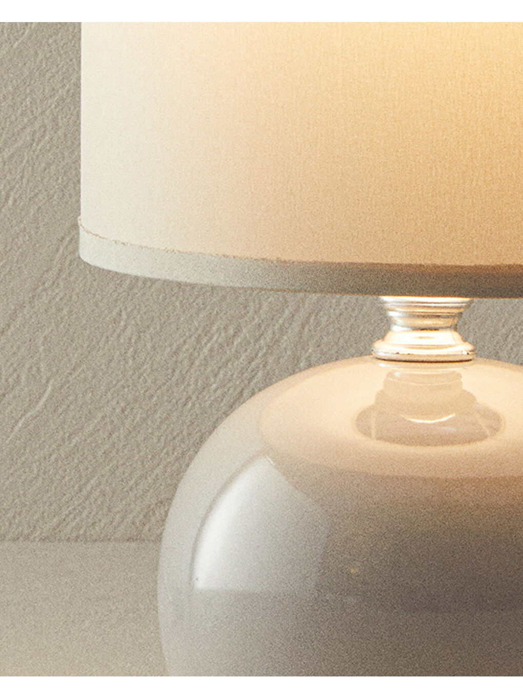 Pansy Porselen Abajur Gri-1