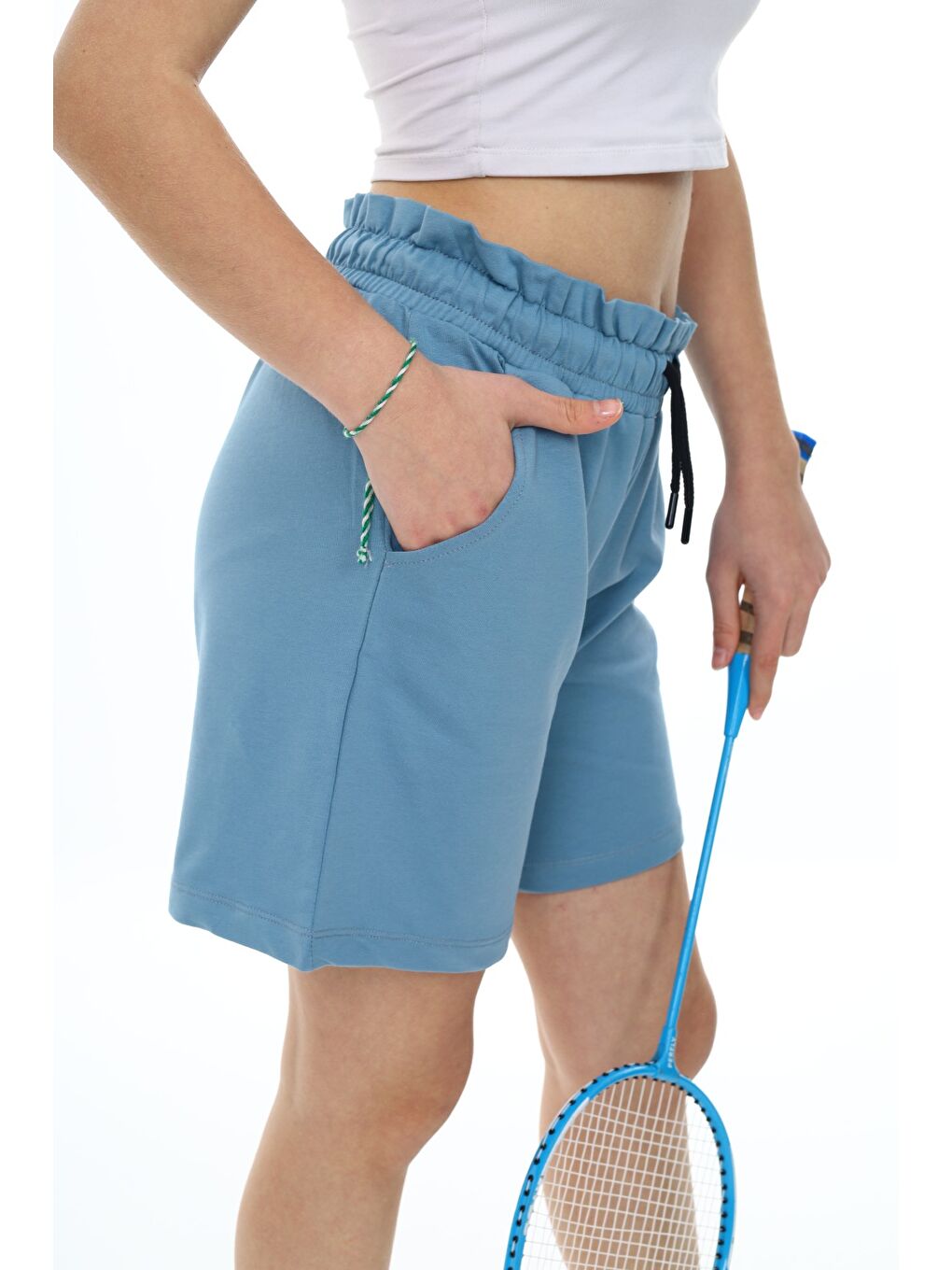 Mavi Kız Çocuk Baskılı Şort-3