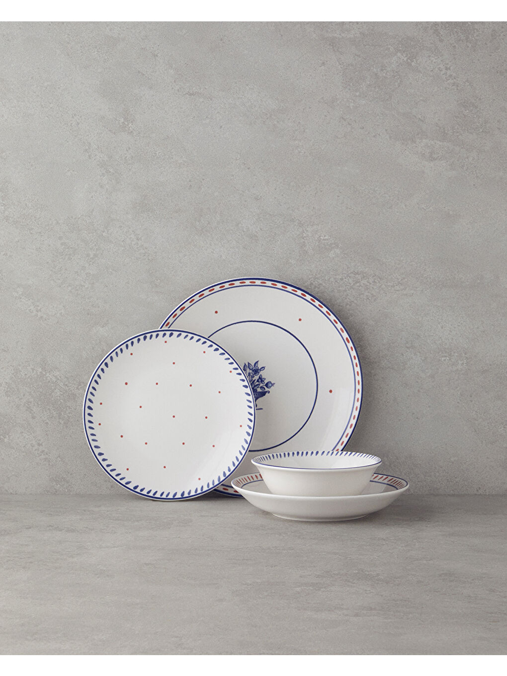 Whisper Seramik Yemek Takımı 16 Parça 4 Kişilik Mavi