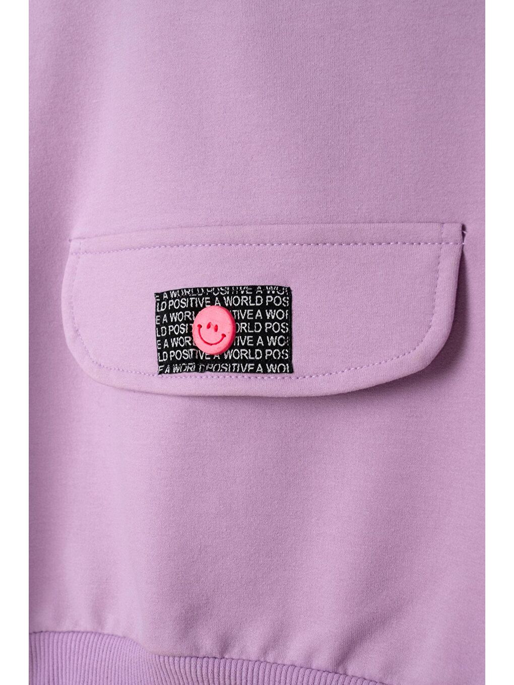 Lila Bisiklet Yaka Cep Kapaklı Eşofman Takım-2