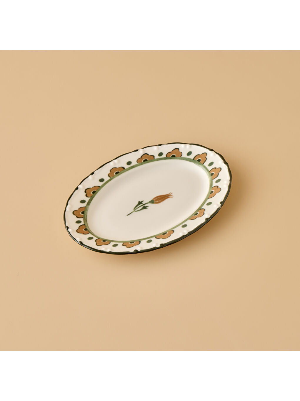 Karışık Tulip Porselen Sunum Tabağı (25 cm)