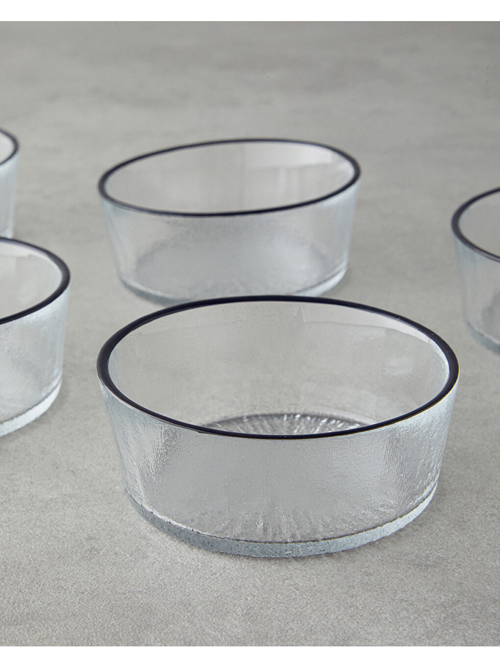 Renksiz Luxe Cam 6'lı Çerezlik 9 cm Şeffaf-2