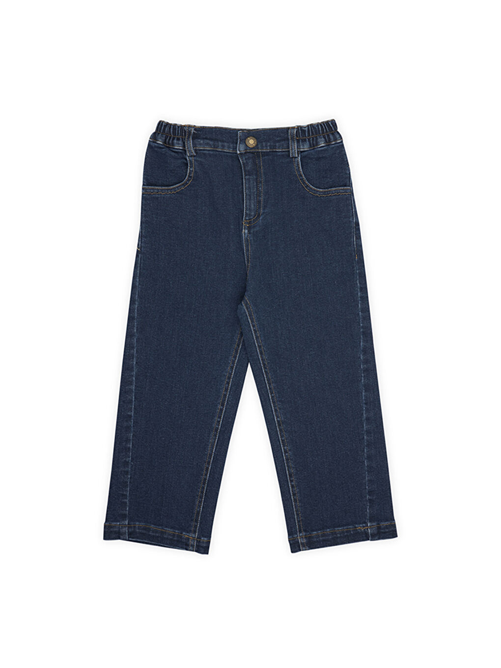 Erkek Çocuk Beli Lastikli Denim Pantolon Lacivert-4