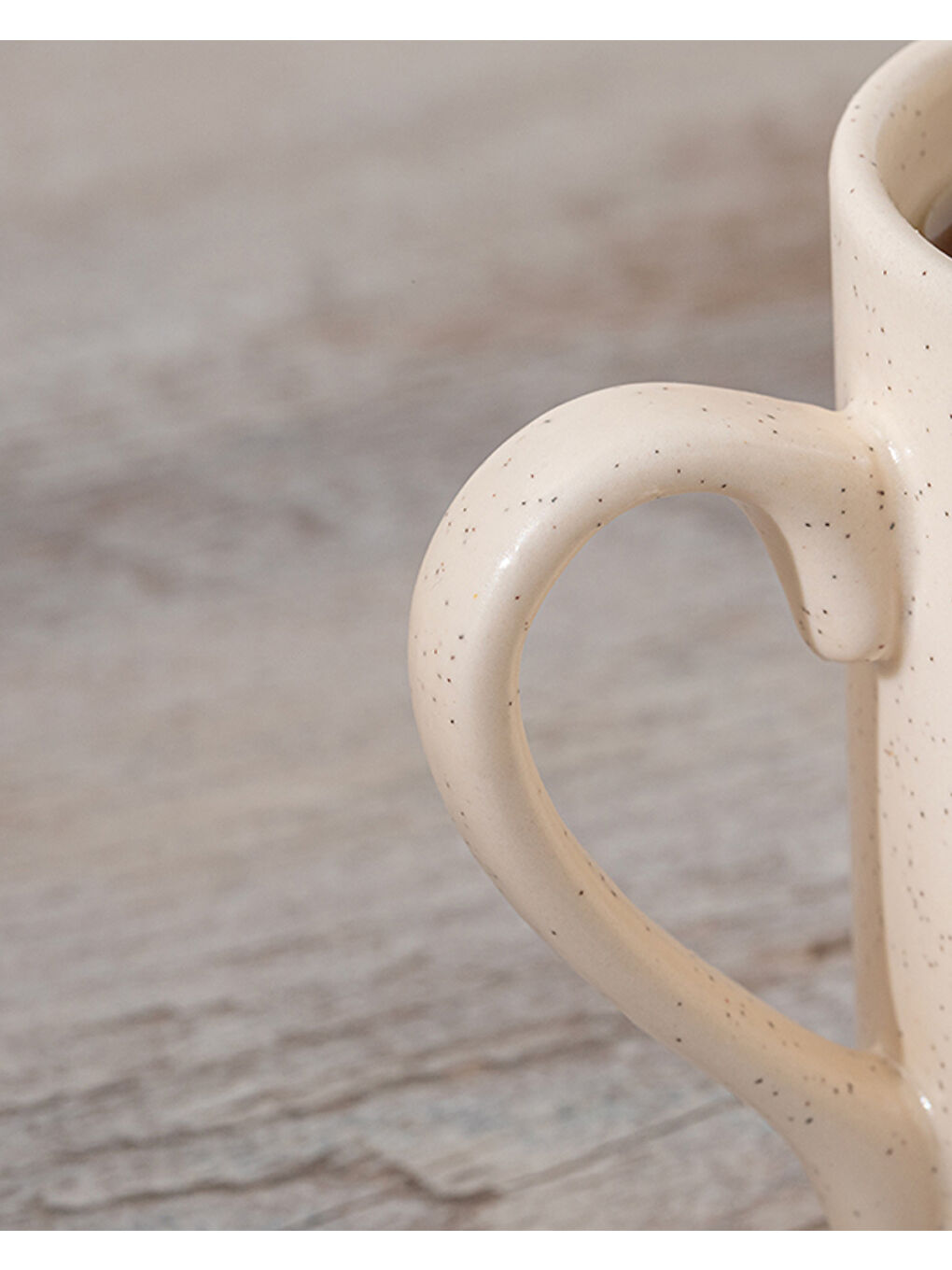 Ekru Lina Seramik Kupa 150 ml Krem-2