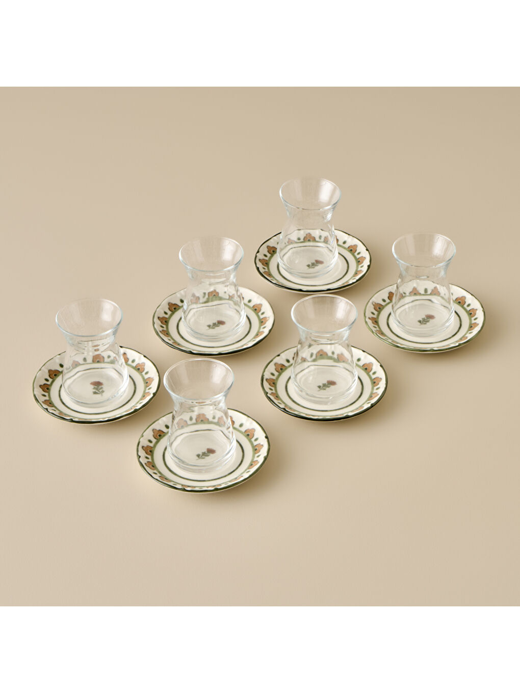 Karışık Tulip Porselen 26 Parça 6 Kişilik Kahvaltı Takımı-1