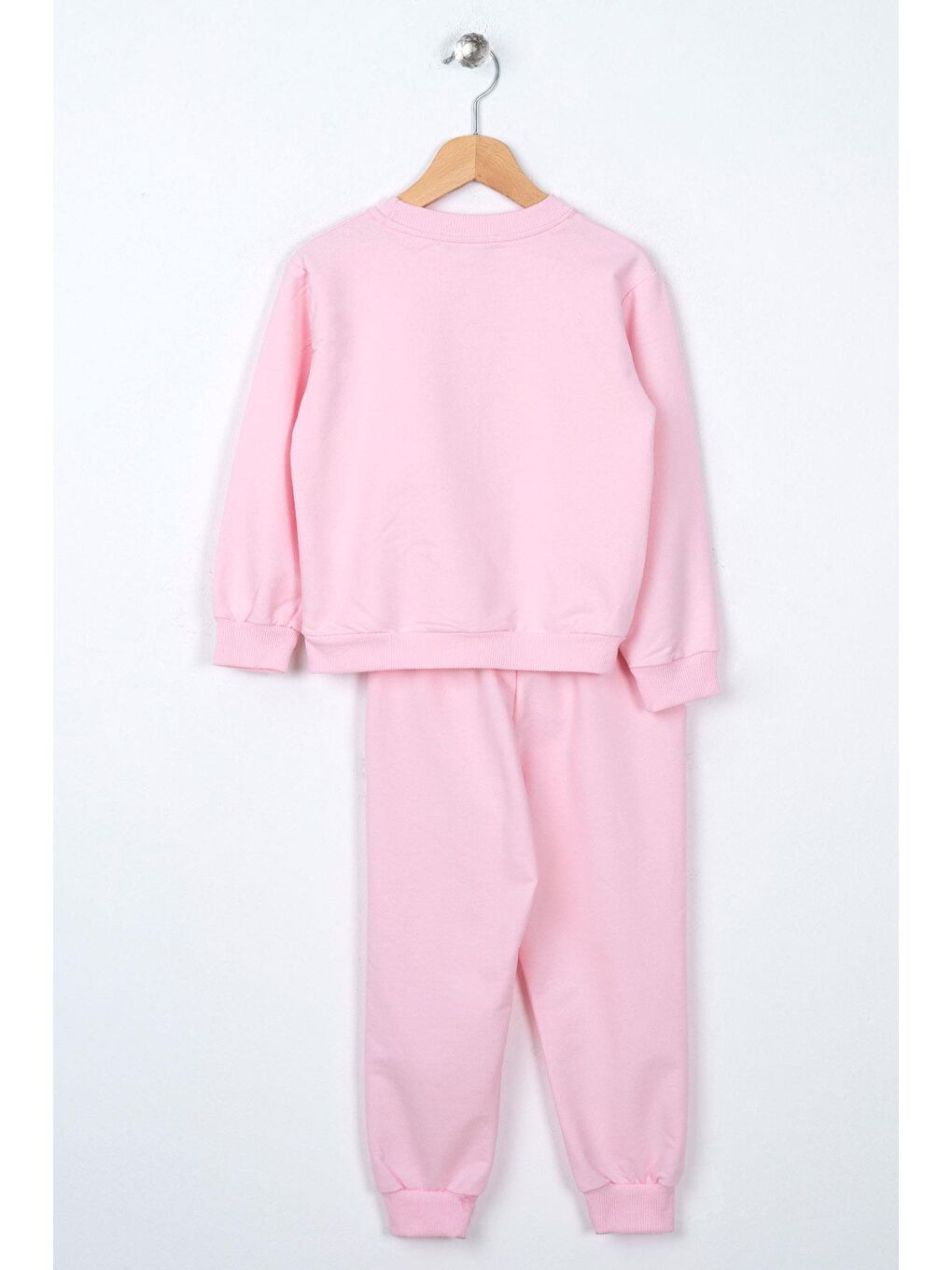 Pembe Bisiklet Yaka Cep Kapaklı Eşofman Takım-1