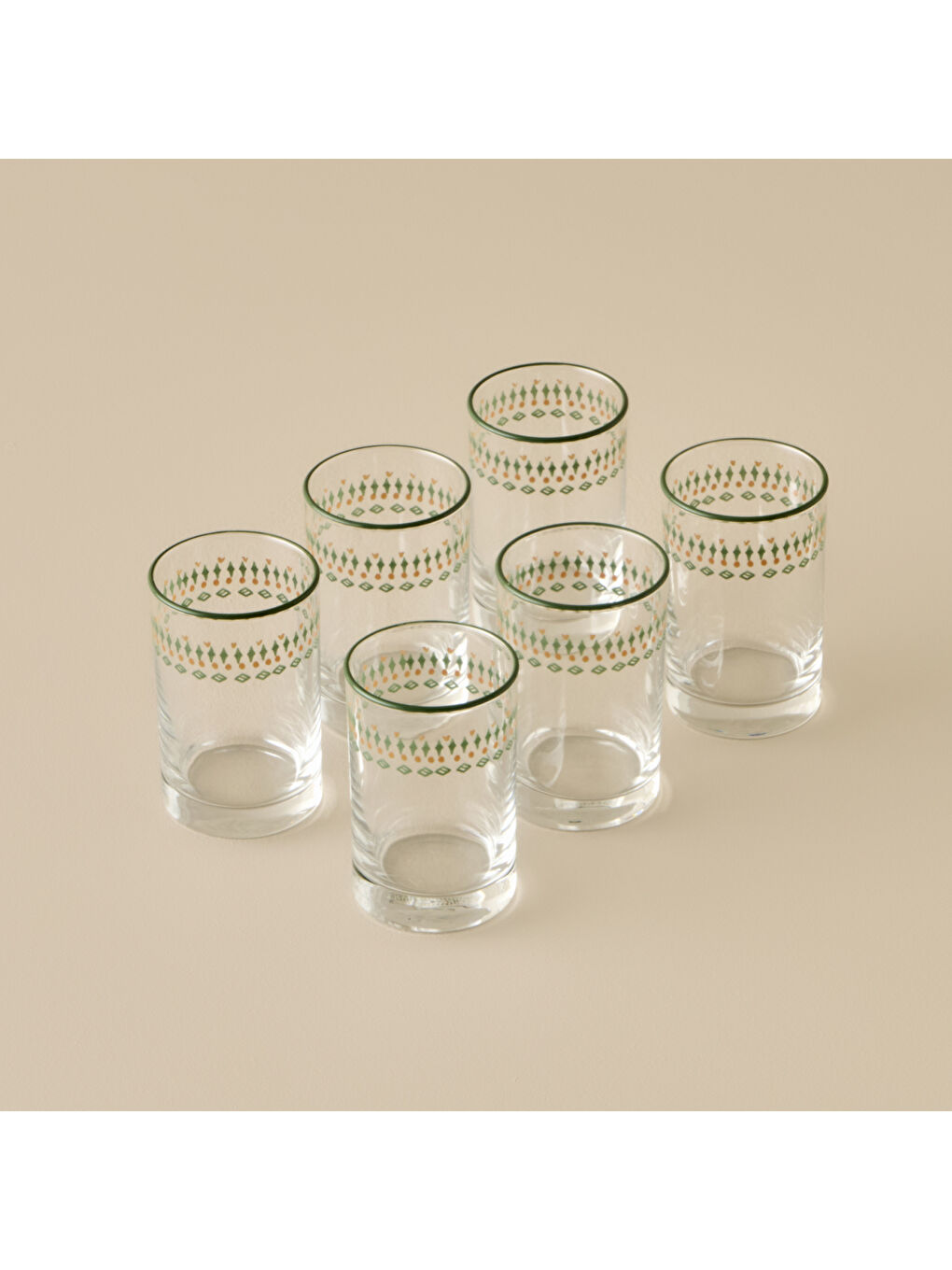 Karışık Tulip 6'lı Kahve Yanı Su Bardağı (100 cc)