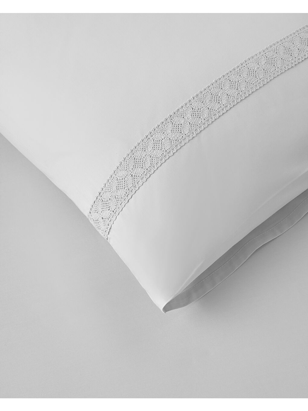 Lace Elegance Kopanakili Perkal Çift Kişilik Nevresim Takımı 200x220 cm Beyaz-3