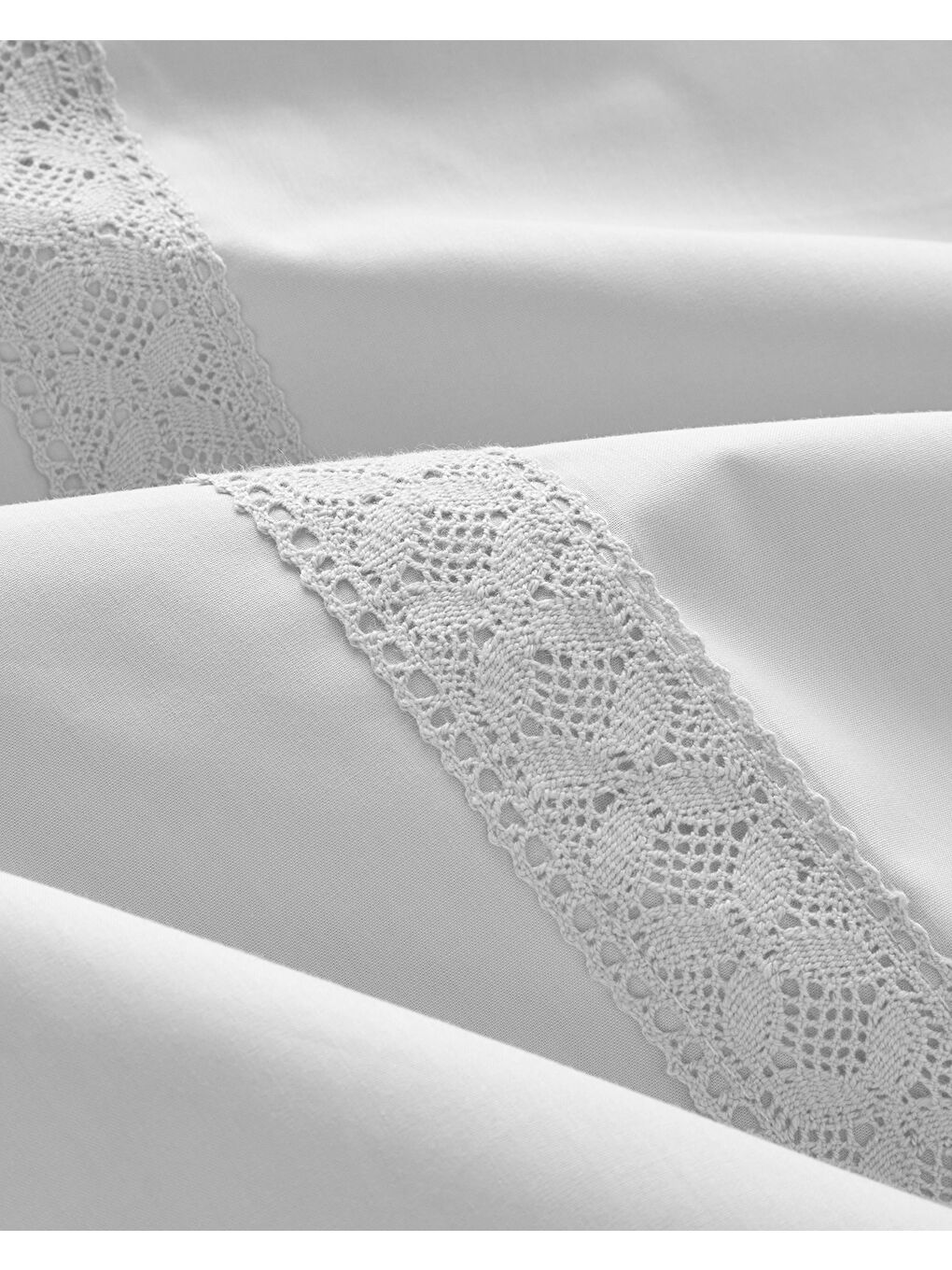 Lace Elegance Kopanakili Perkal Çift Kişilik Nevresim Takımı 200x220 cm Beyaz-4