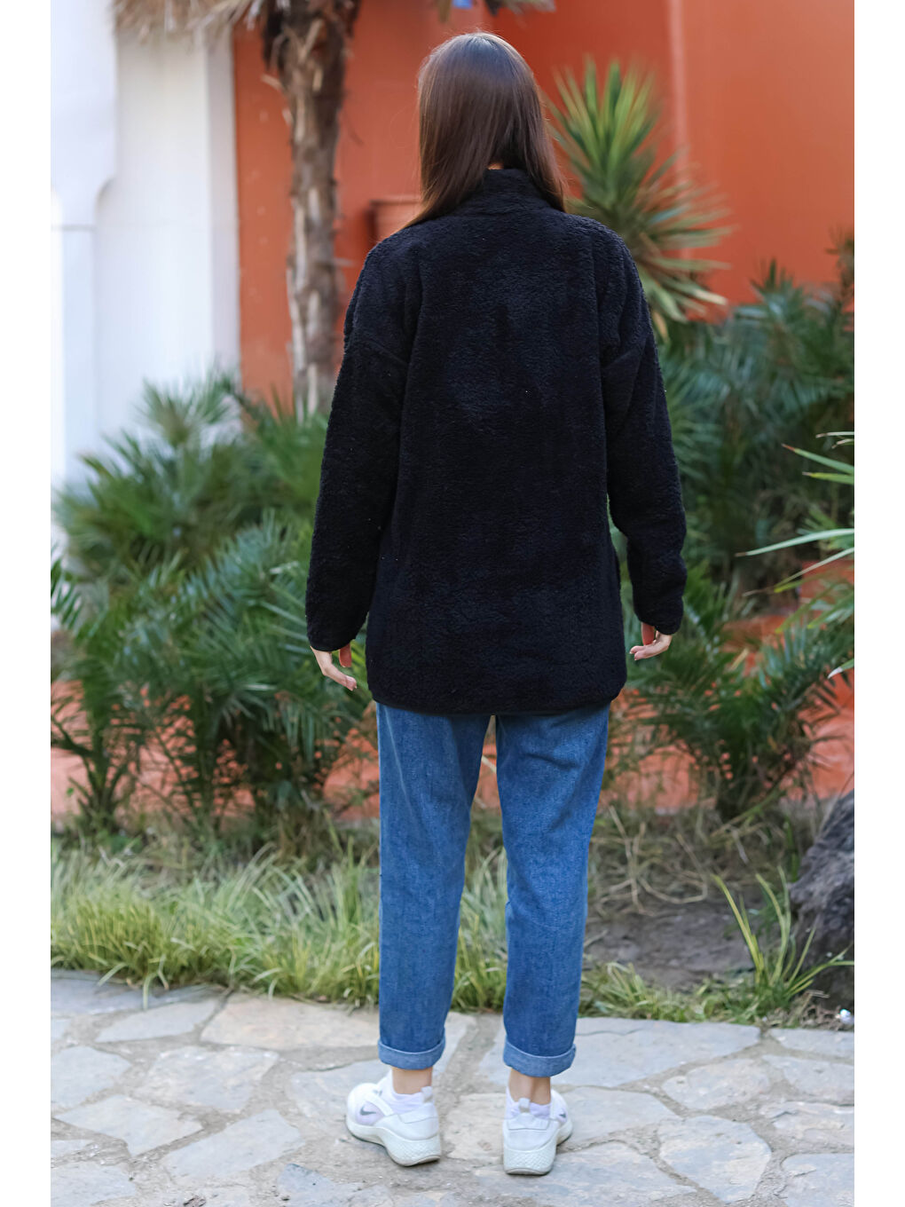 Armalı Pelüş Sweat Siyah - 27821-SIYAH-3