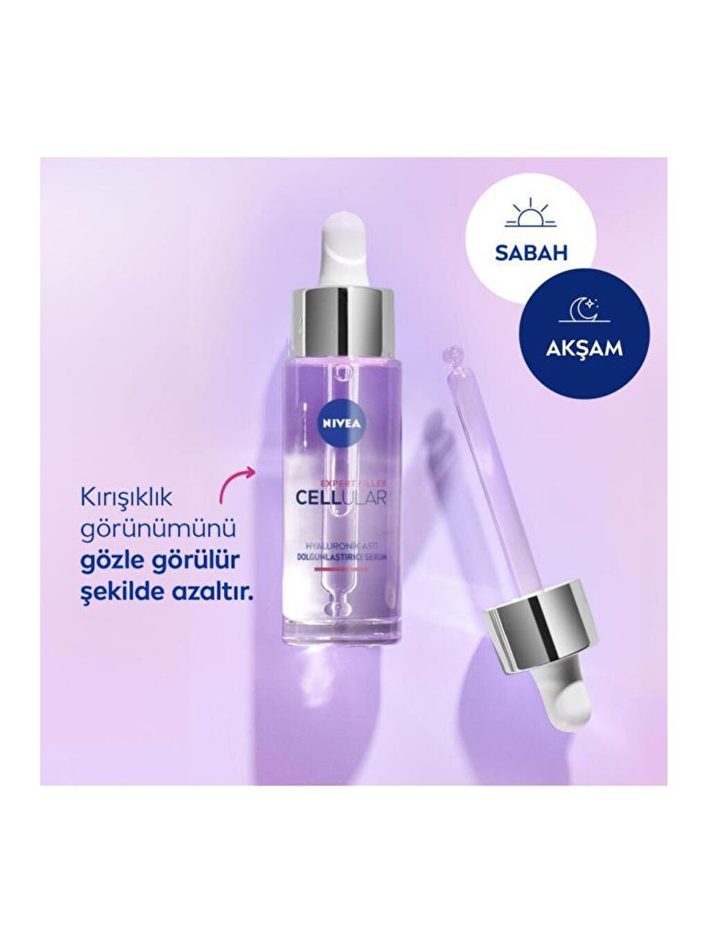 NIVEA Cellular Expert Filler Hyaluronik Asit Dolgunlaştırıcı Cilt Serum 30 ml, Yoğun Ne mlendirici - 2