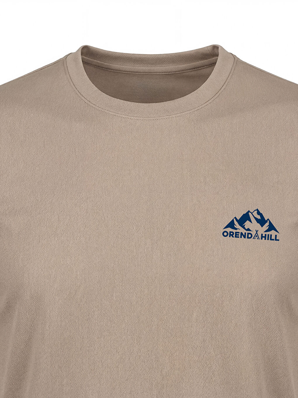 Bej ORENDAHILL Erkek Spor Tişört Hızlı Kuruyan Esnek Regular Fit Basic Gym Activewear-3