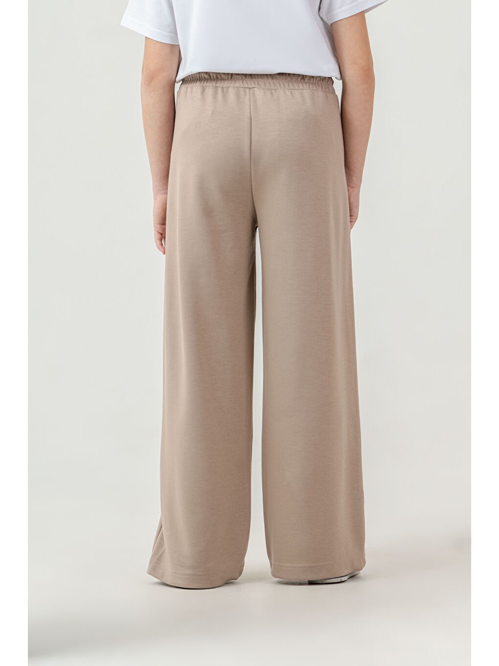 Bej Ön Pileli Kız Çocuk Eşofman Altı-3