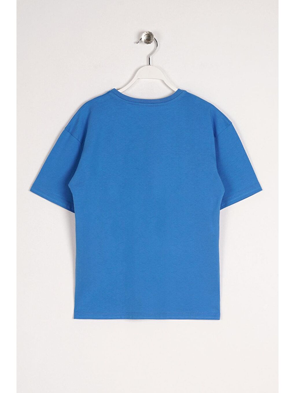 Bisiklet Yaka Kısa Kol Timeless Baskılı Mavi Renk Erkek Çocuk Tshirt-3