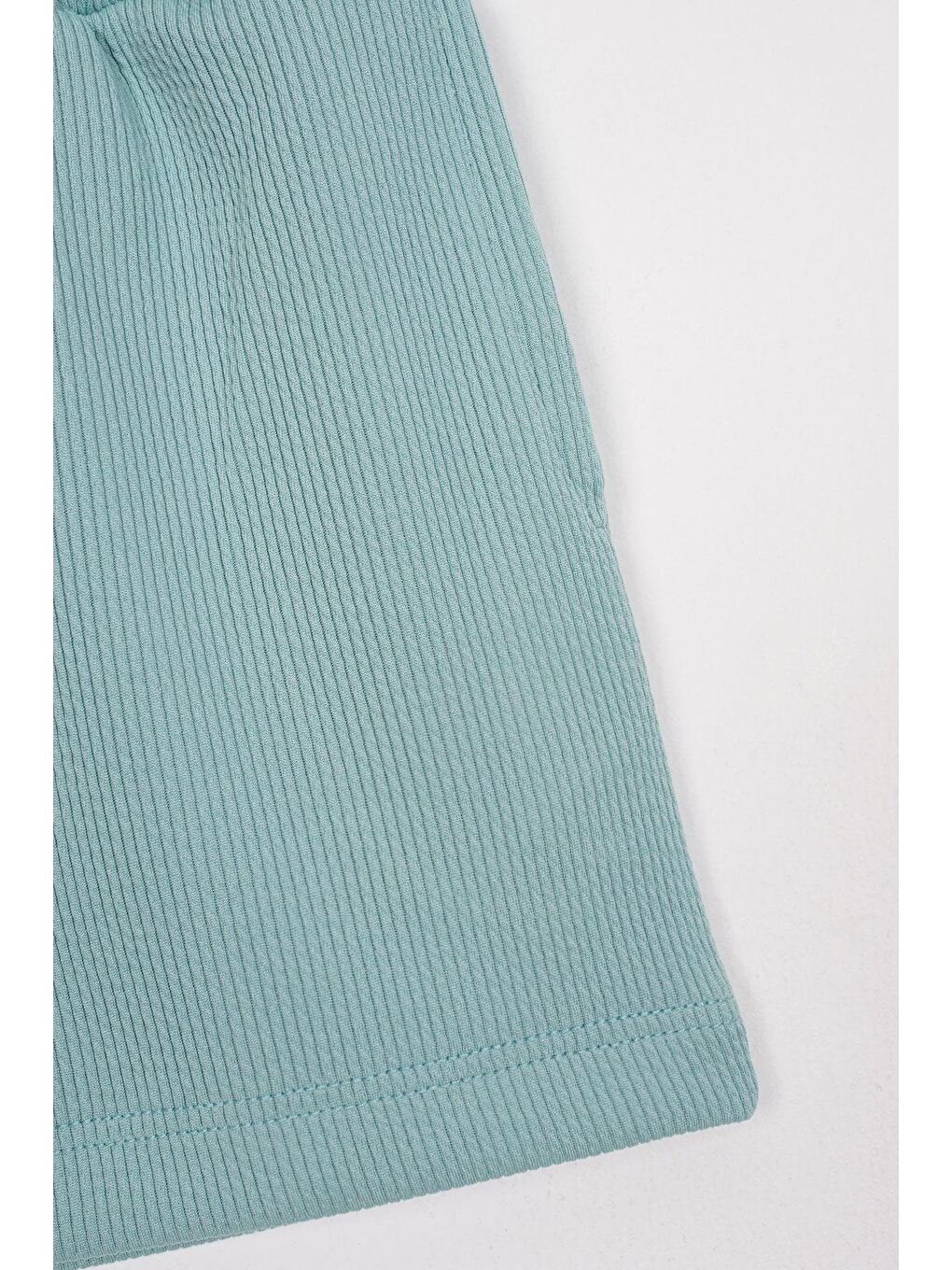 Fitilli Cepli Çağla Yeşili Renk Kız Çocuk Şort-2