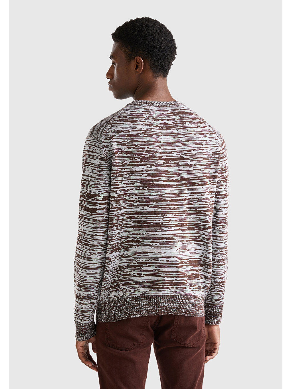 Erkek Koyu Kahverengi %100 Pamuk Mulin Kazak-2