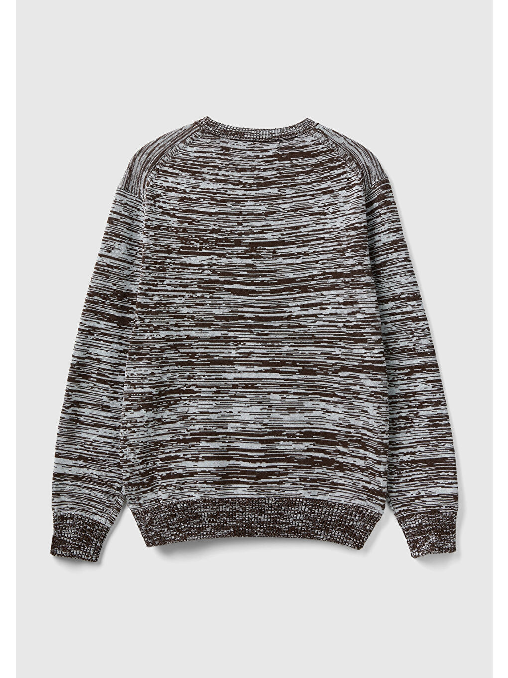 Erkek Koyu Kahverengi %100 Pamuk Mulin Kazak-3